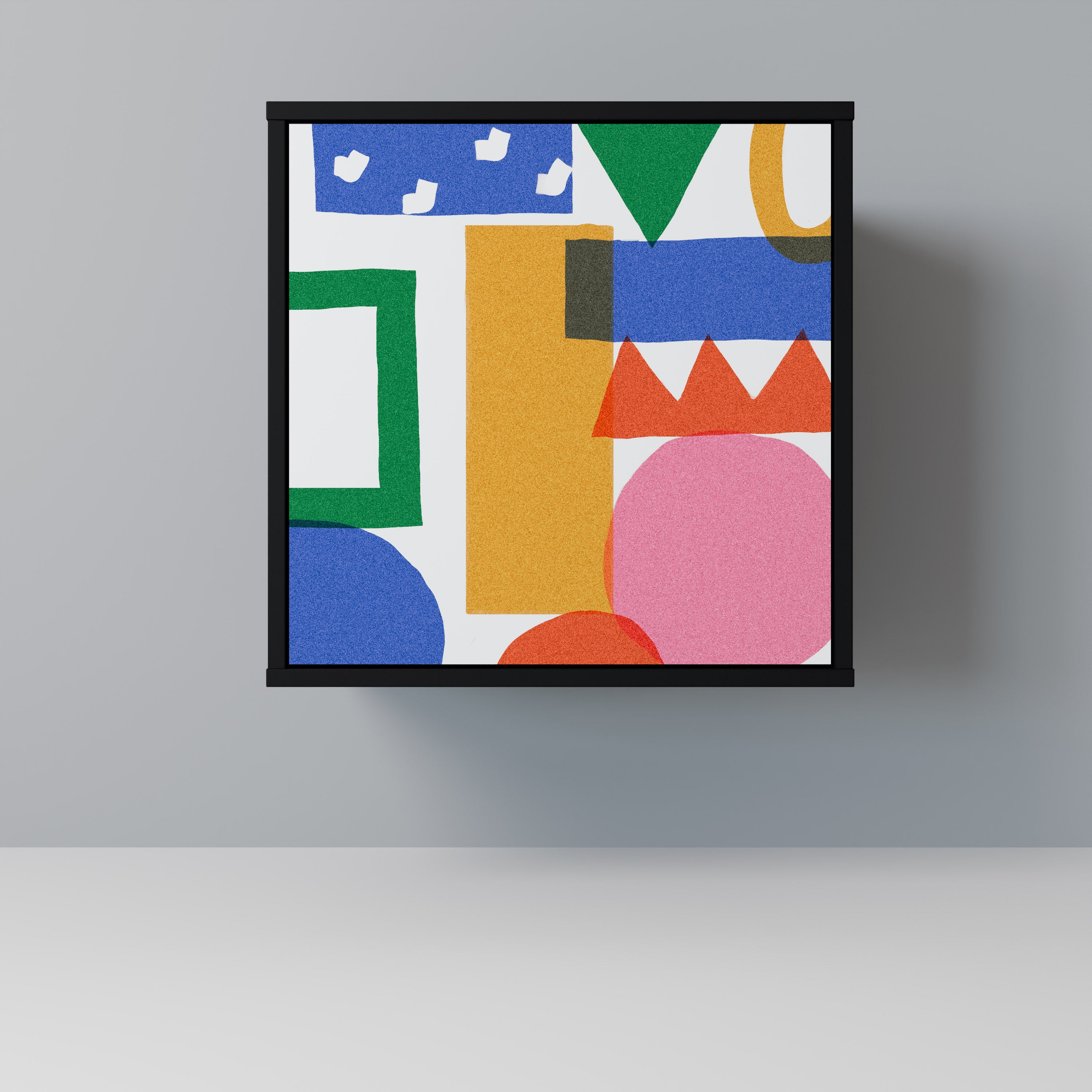 Aparador GEOMETRIC GLIMMER de 1 puerta en acabado negro