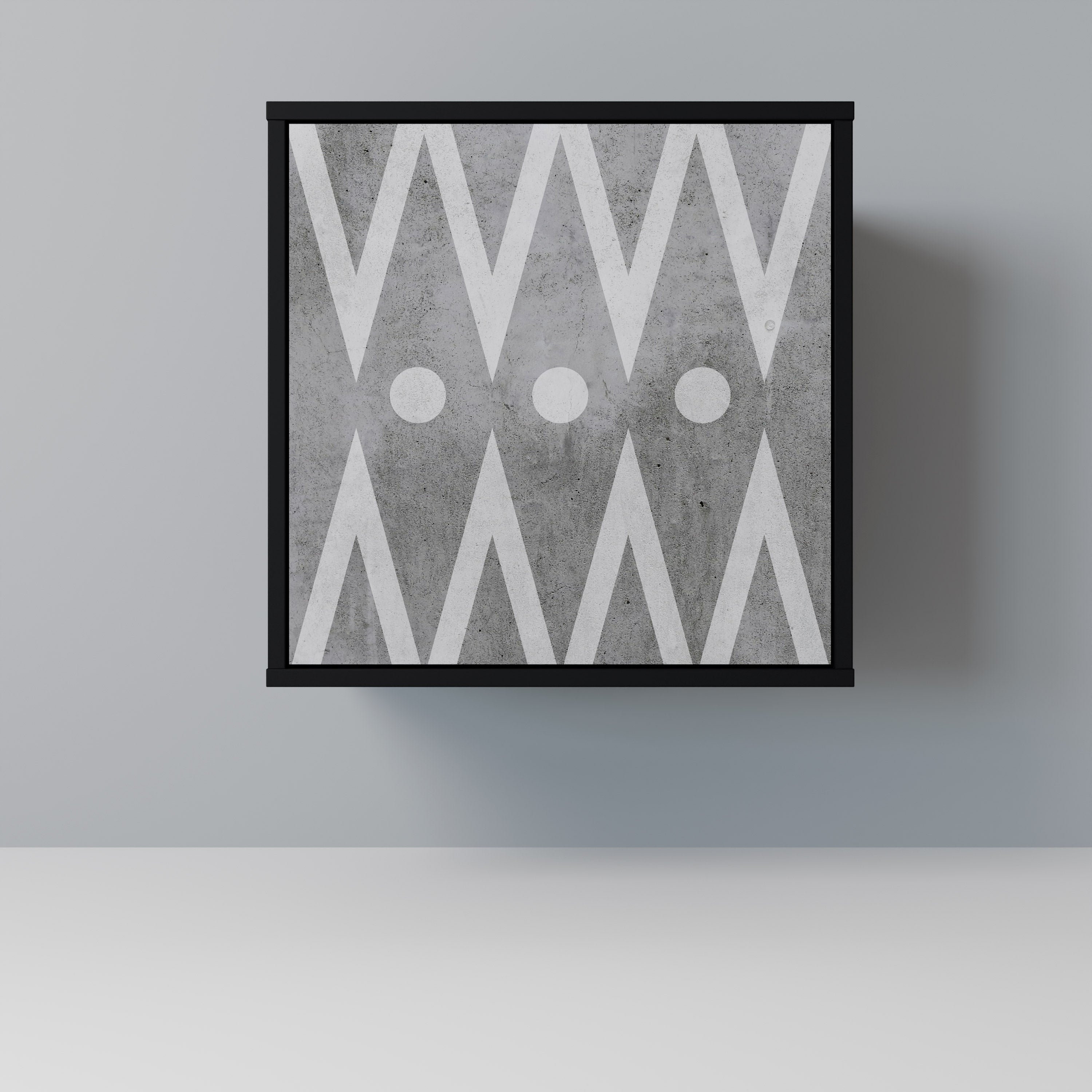 Aparador de 1 puerta Sharp Edges en acabado negro