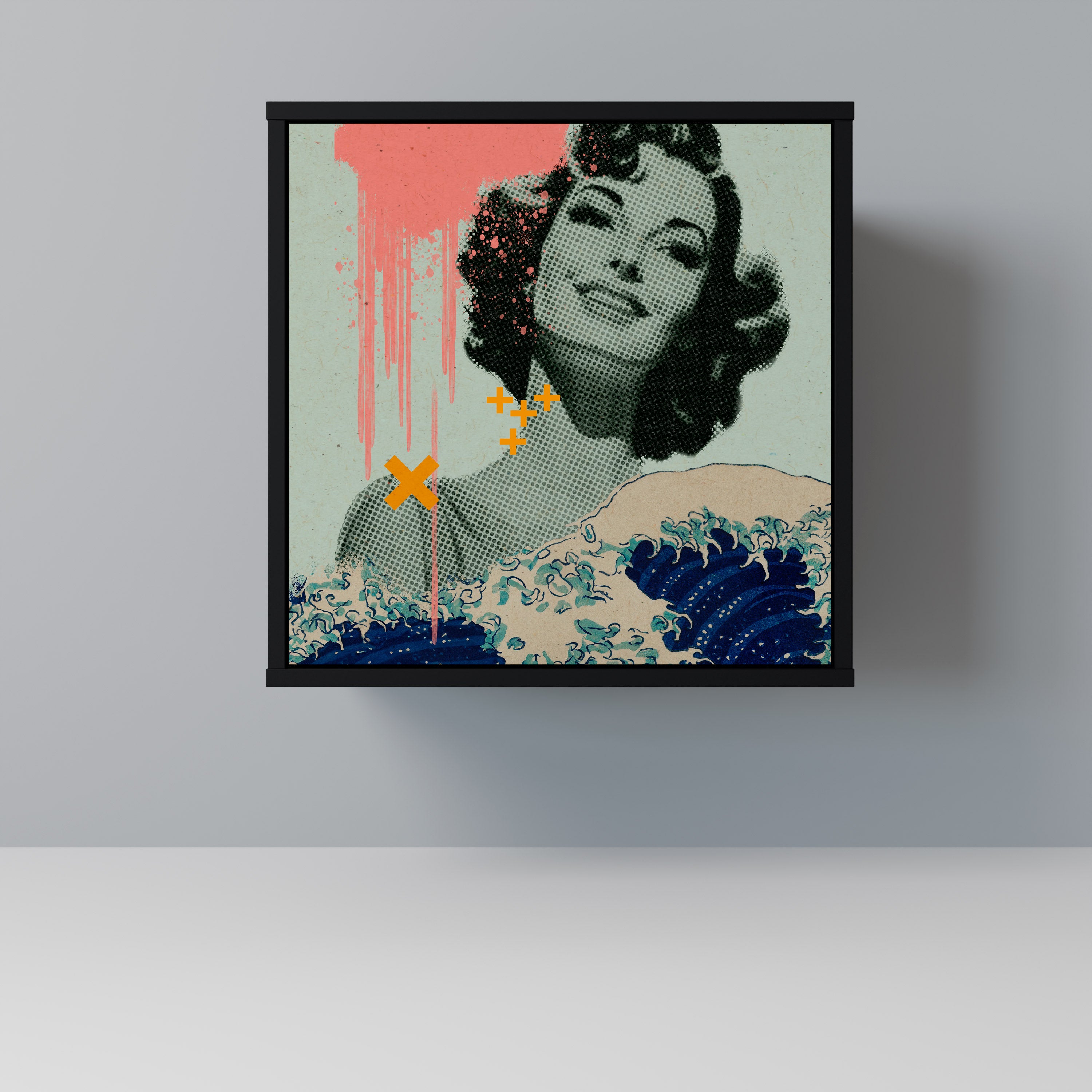 Aparador KANAGAWA BEAUTY de 1 puerta en acabado negro