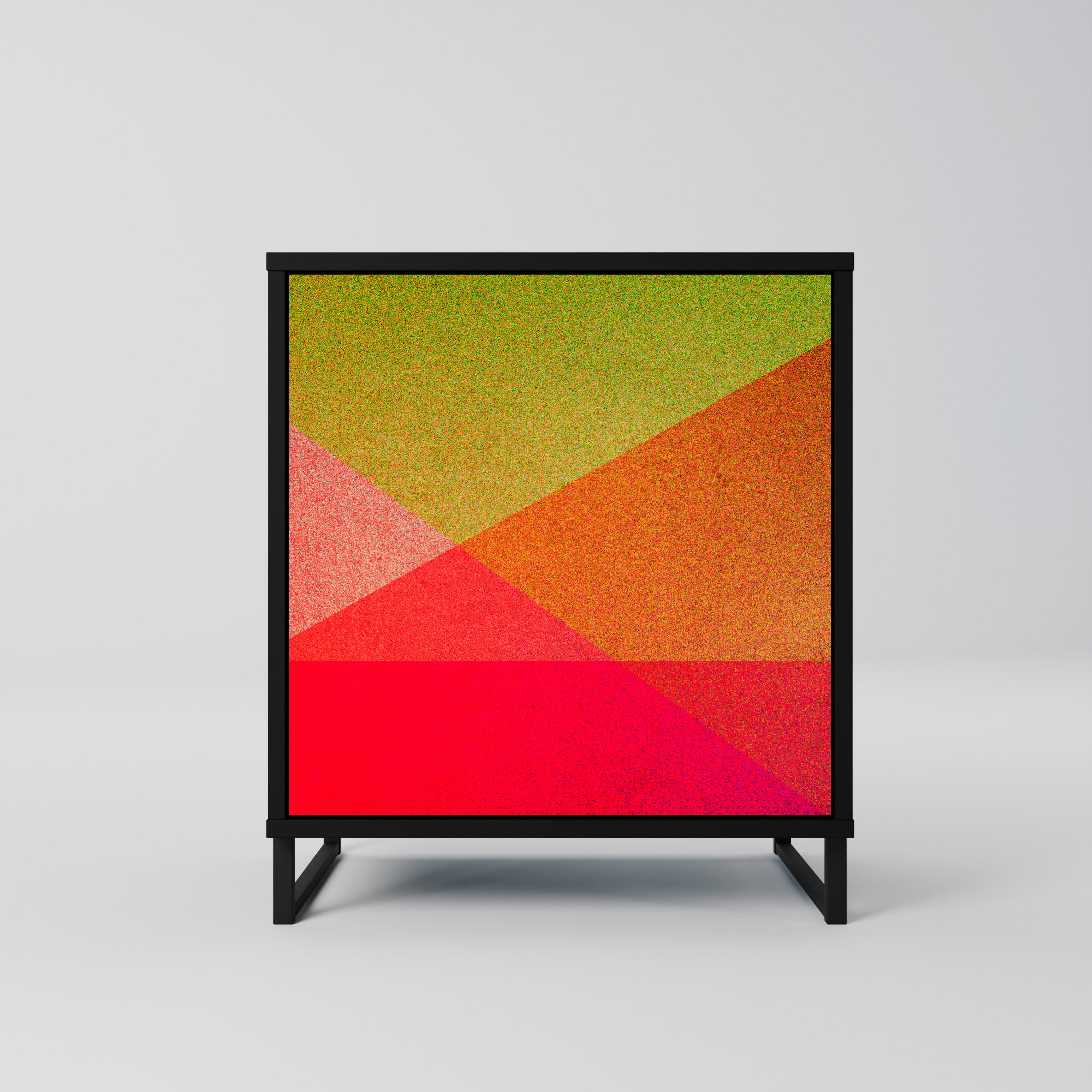 Aparador VIVID GEOMETRY de 1 puerta en acabado negro