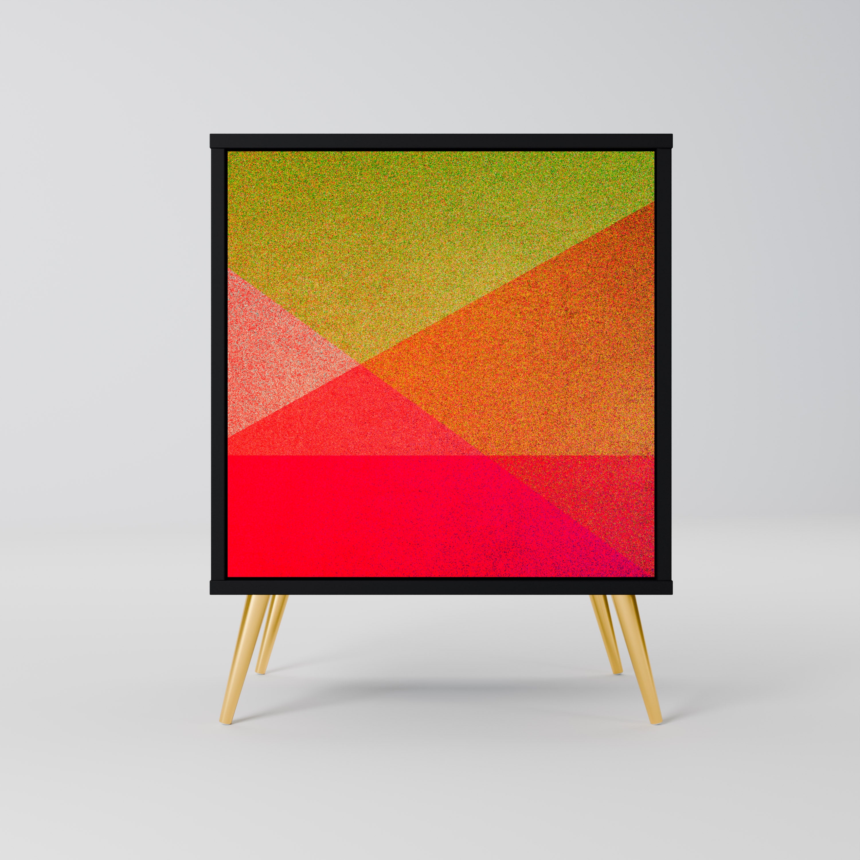 Aparador VIVID GEOMETRY de 1 puerta en acabado negro