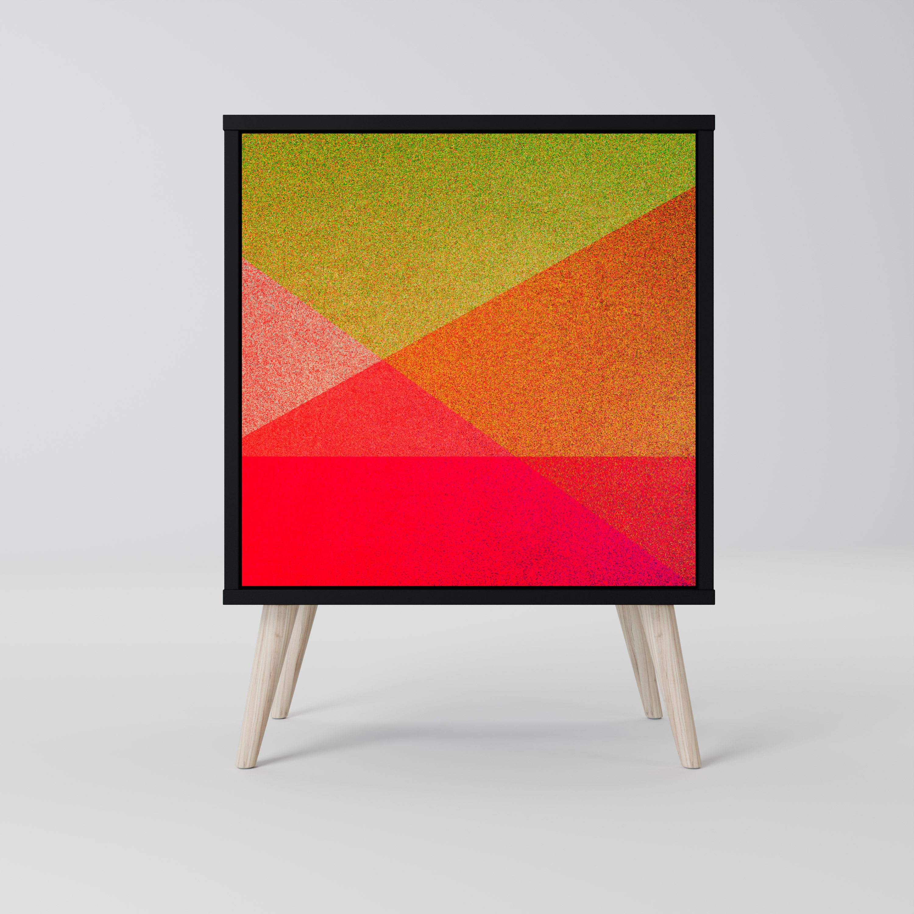 Aparador VIVID GEOMETRY de 1 puerta en acabado negro