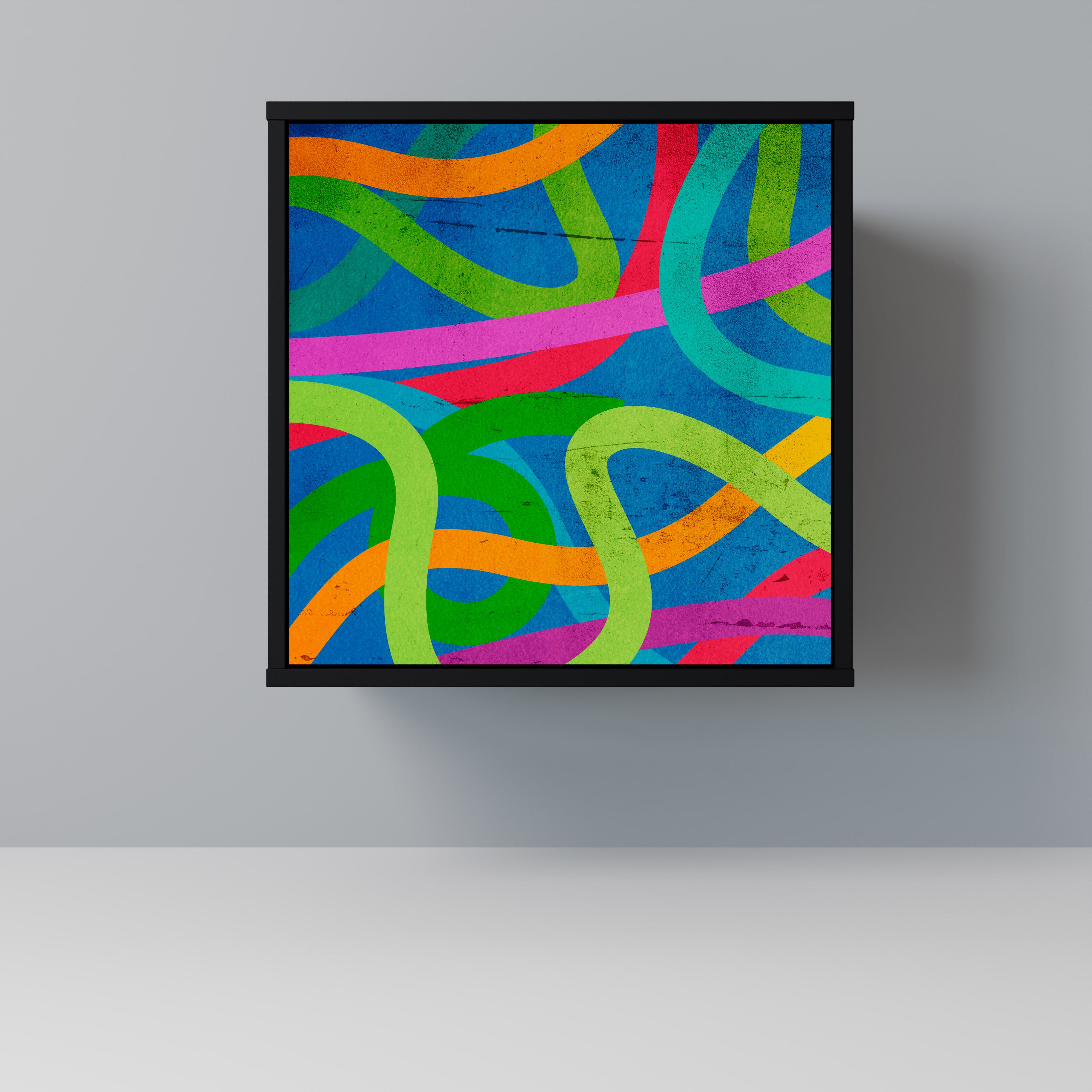 Aparador STREAMER TANGLE de 1 puerta en acabado negro