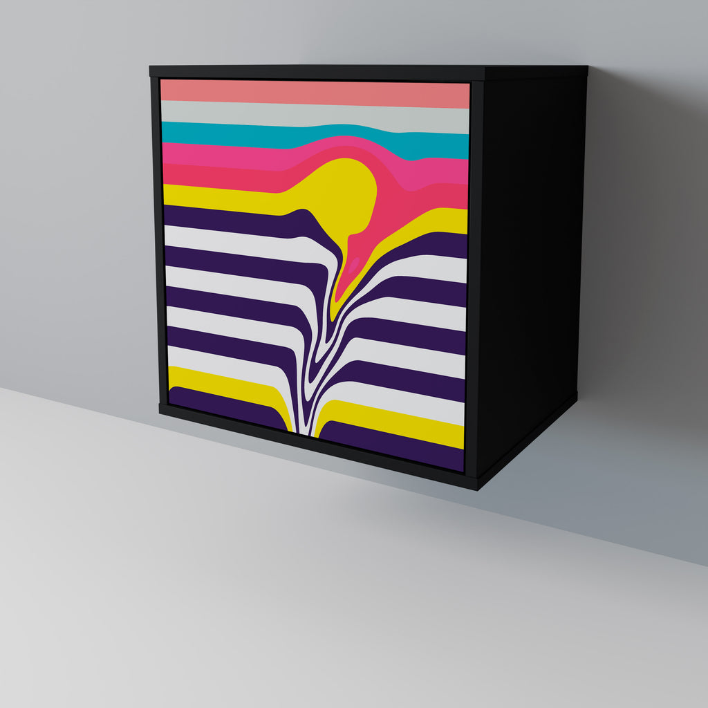 Aparador TONE COLLAPSE de 1 puerta en acabado negro