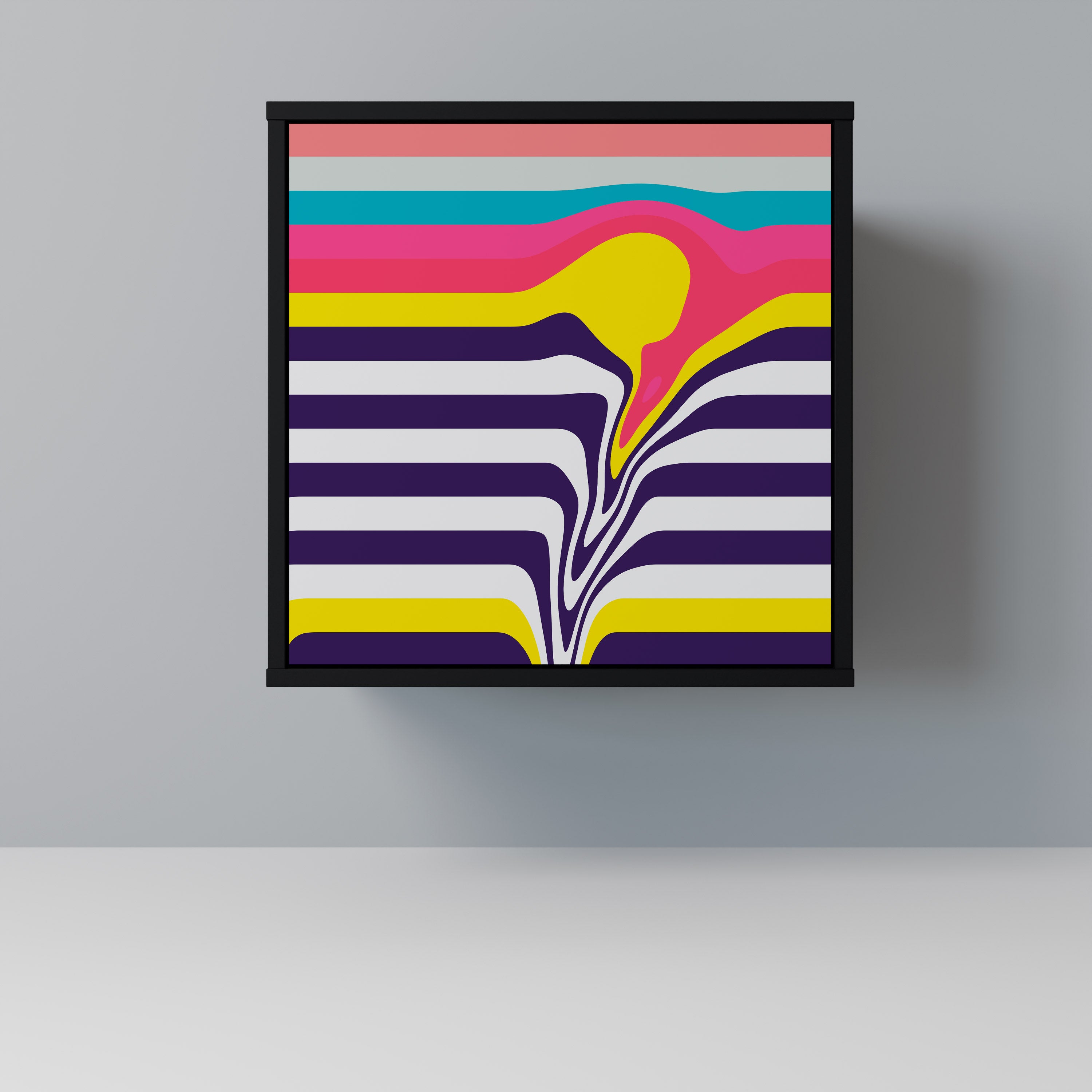 Aparador TONE COLLAPSE de 1 puerta en acabado negro