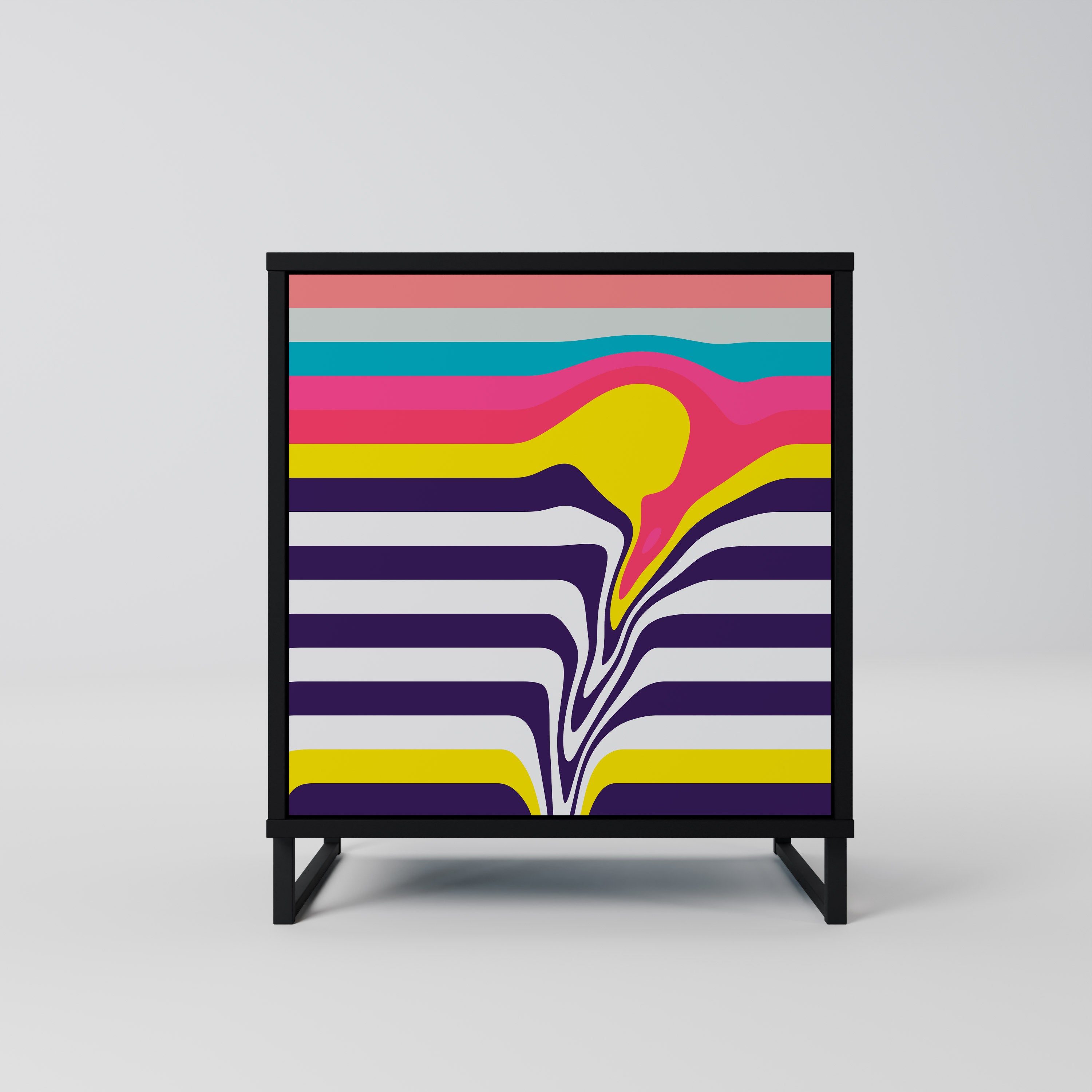 Aparador TONE COLLAPSE de 1 puerta en acabado negro