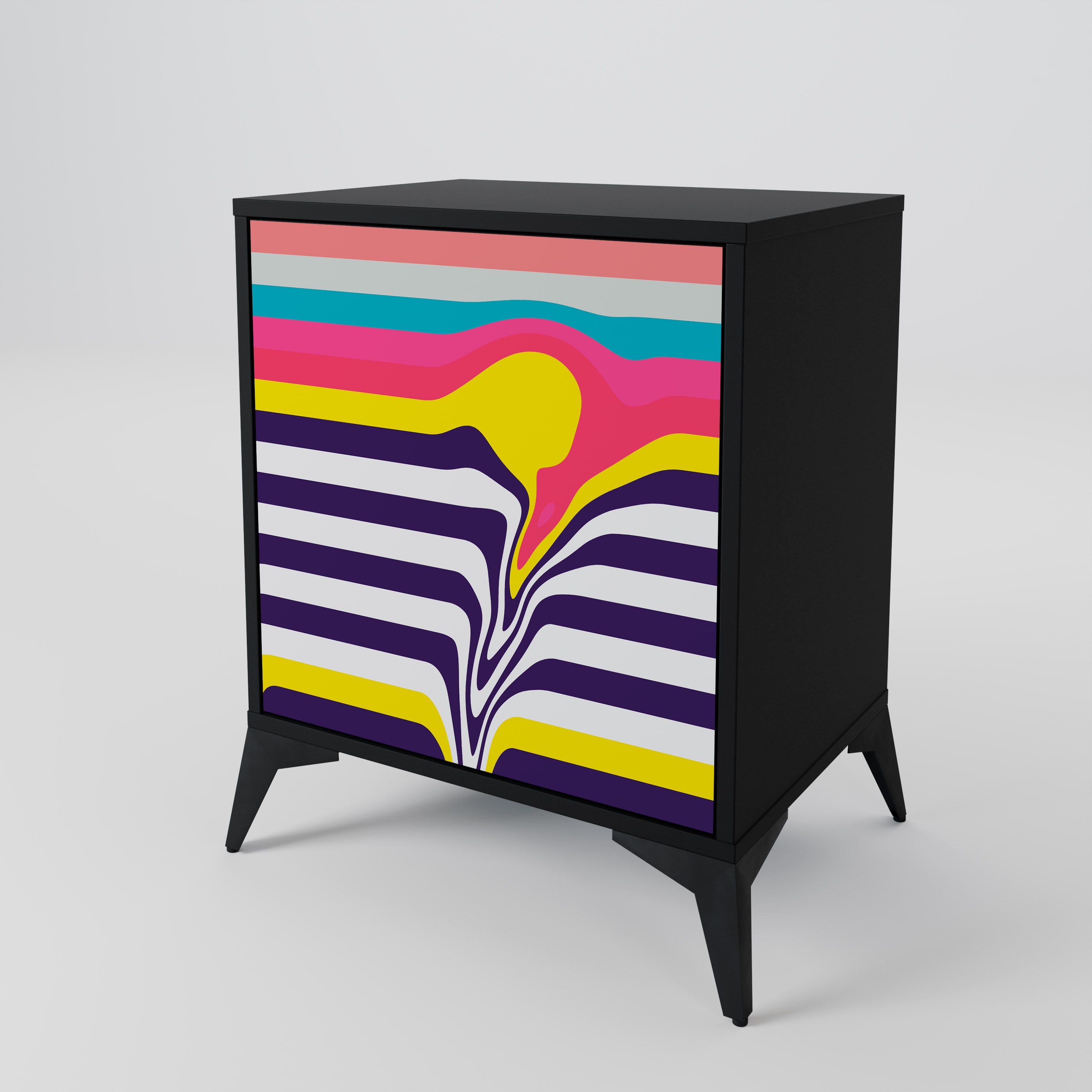 Aparador TONE COLLAPSE de 1 puerta en acabado negro