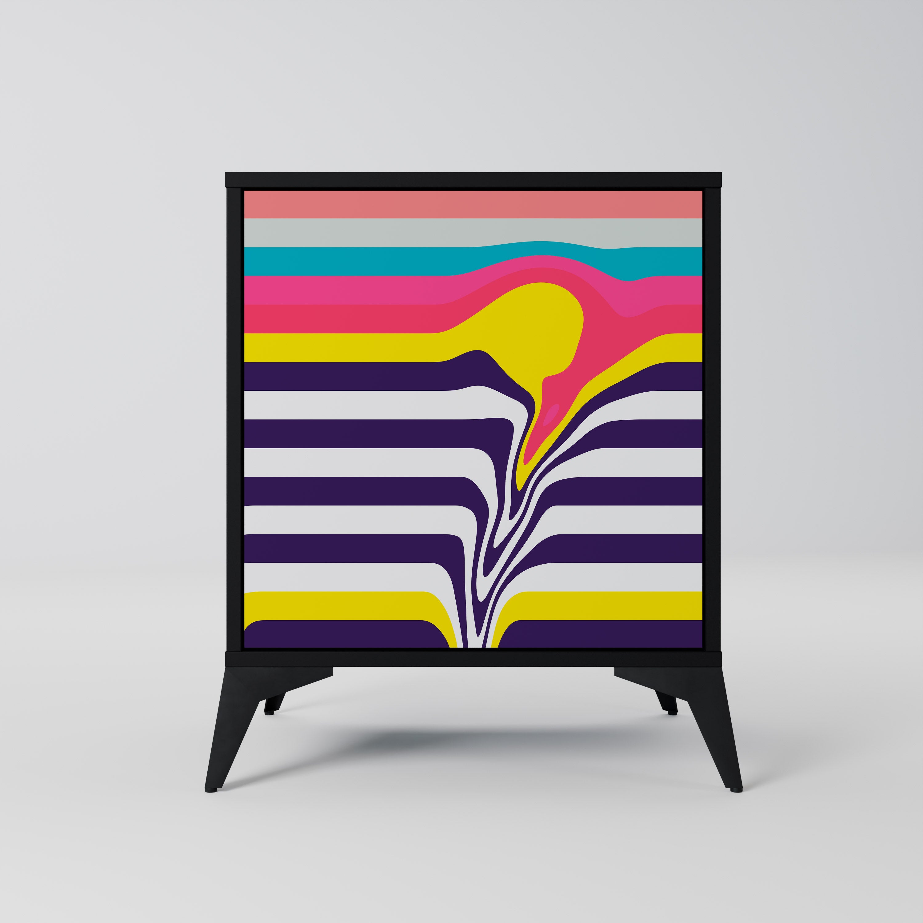 Aparador TONE COLLAPSE de 1 puerta en acabado negro