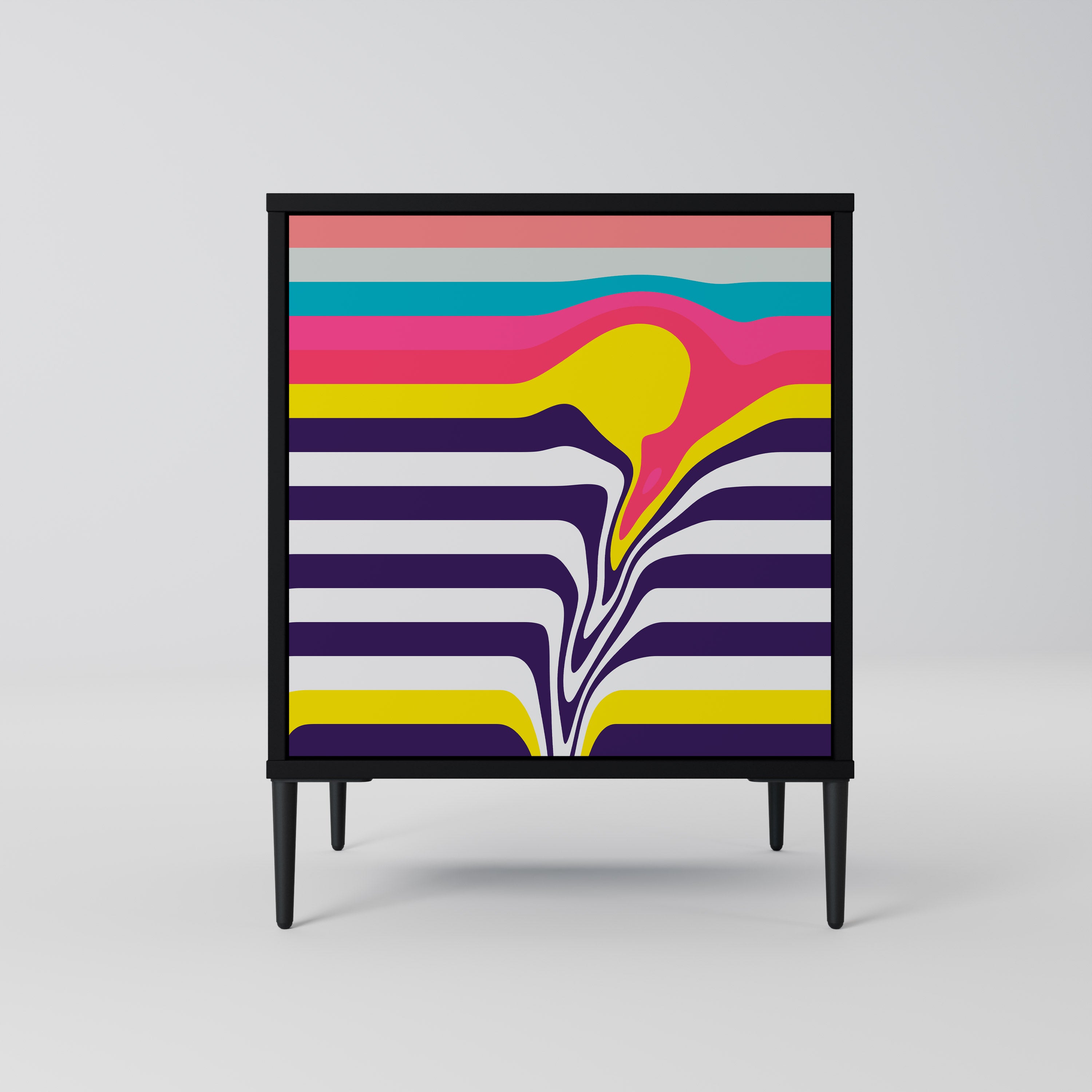 Aparador TONE COLLAPSE de 1 puerta en acabado negro