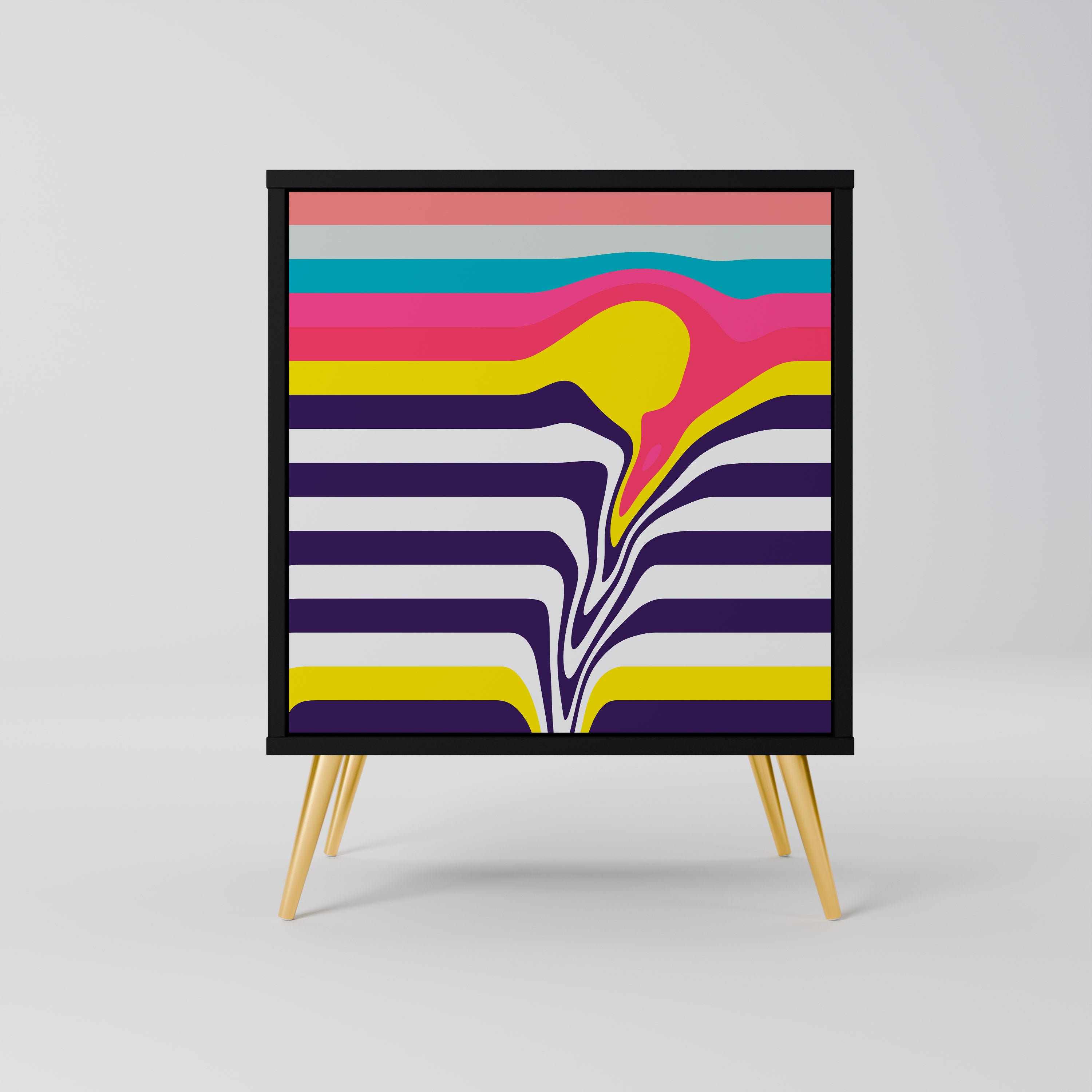 Aparador TONE COLLAPSE de 1 puerta en acabado negro