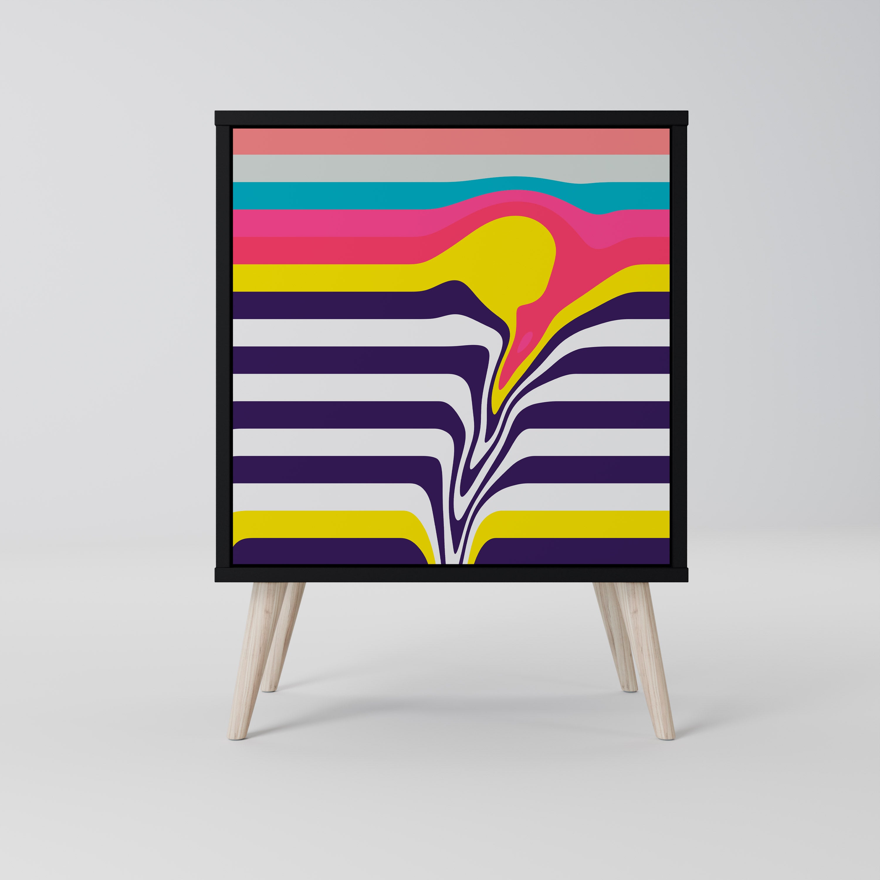 Aparador TONE COLLAPSE de 1 puerta en acabado negro