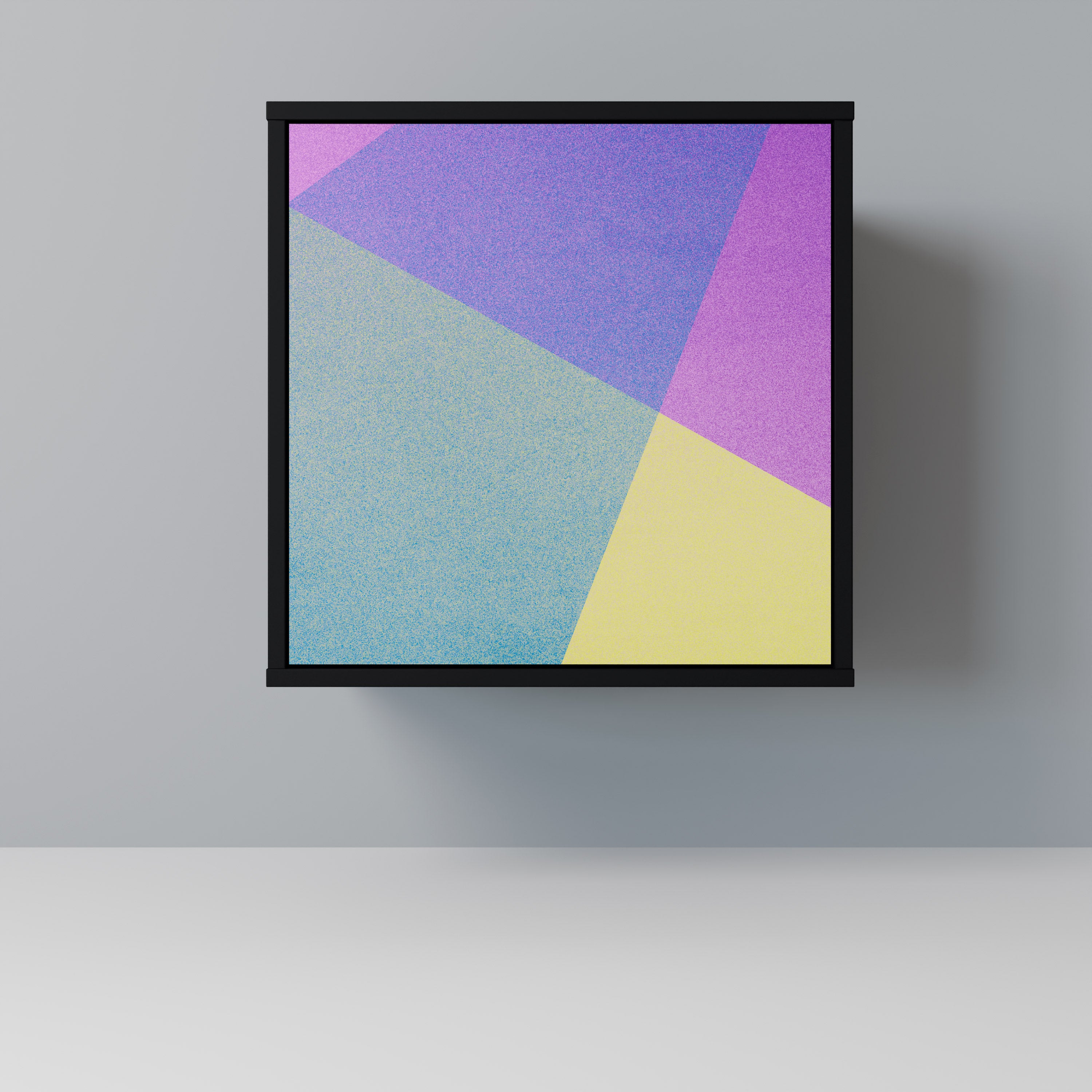 BRIGHT GEOMETRY 1-Door Sideboard in Black Finish