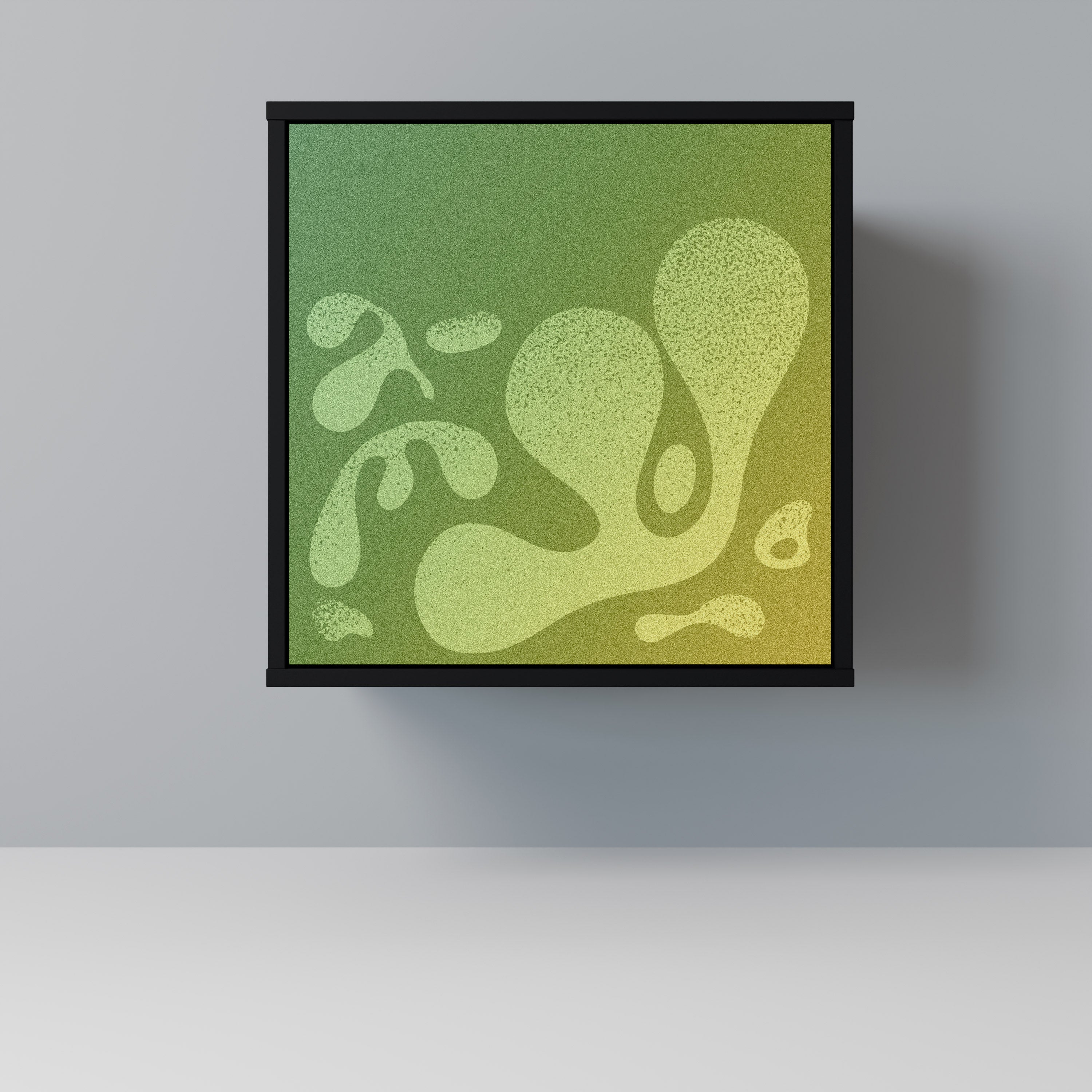 Aparador IRREGULAR BLUE de 1 puerta con acabado negro