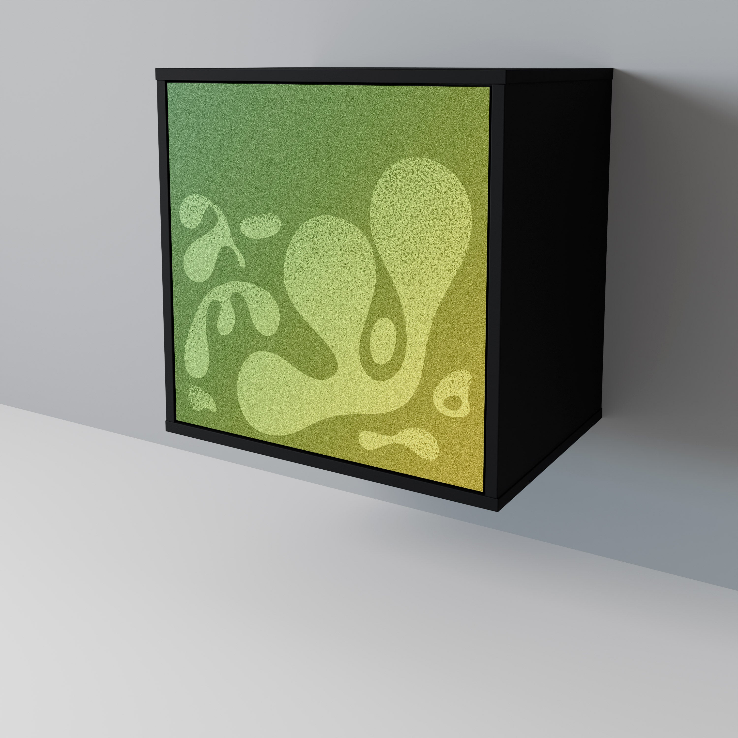 Aparador IRREGULAR BLUE de 1 puerta con acabado negro