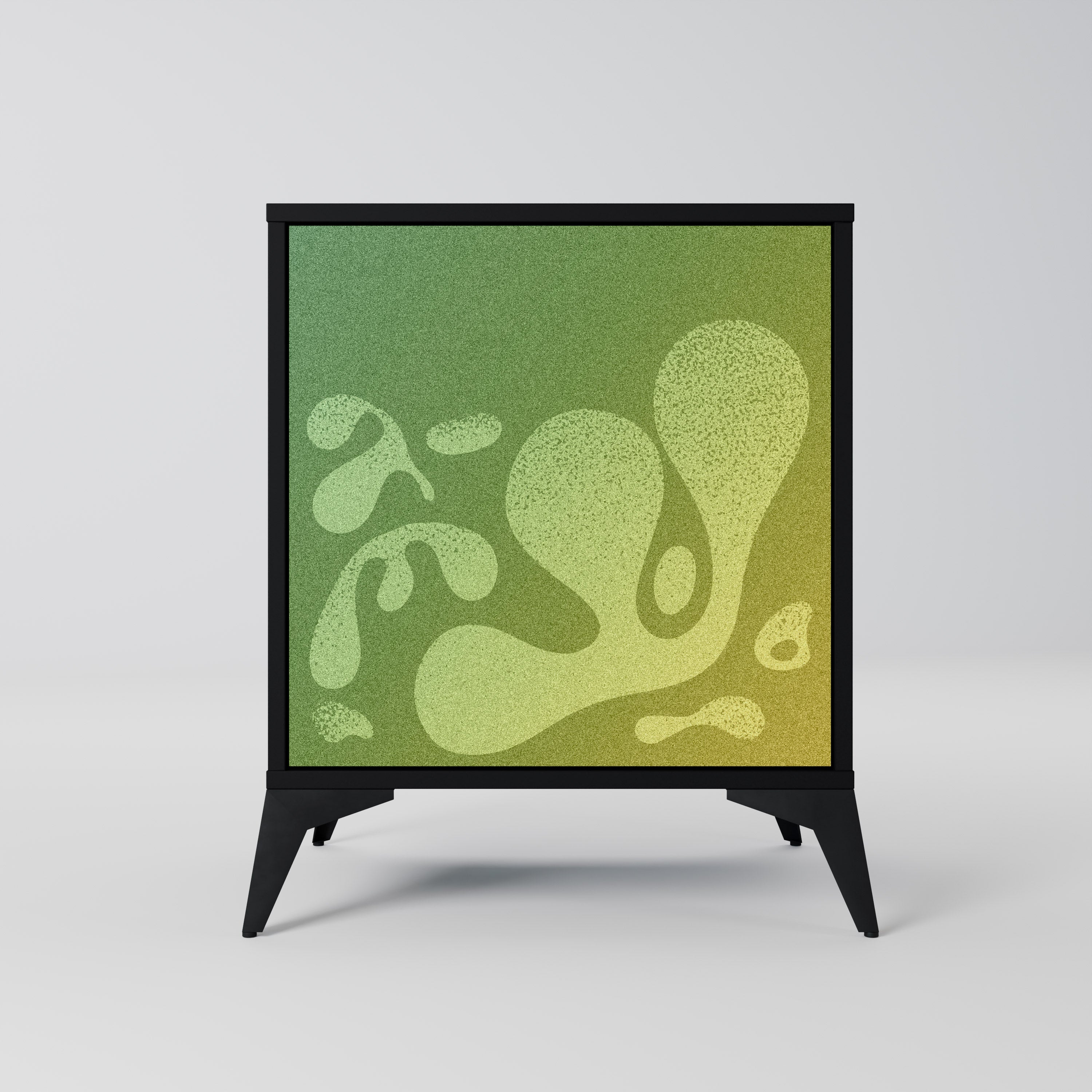 Aparador IRREGULAR BLUE de 1 puerta con acabado negro