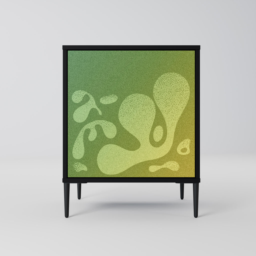 Aparador IRREGULAR BLUE de 1 puerta con acabado negro