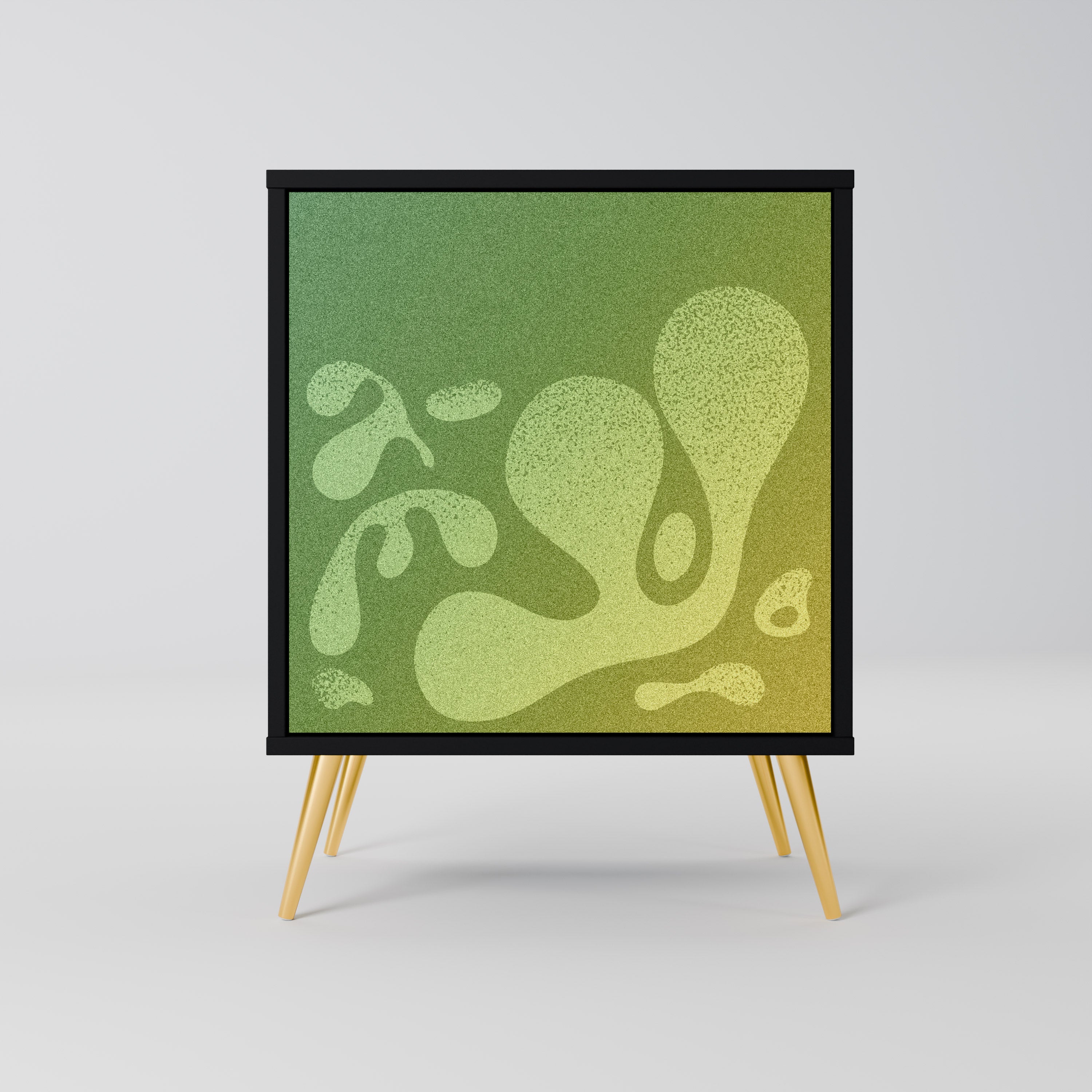 Aparador IRREGULAR BLUE de 1 puerta con acabado negro