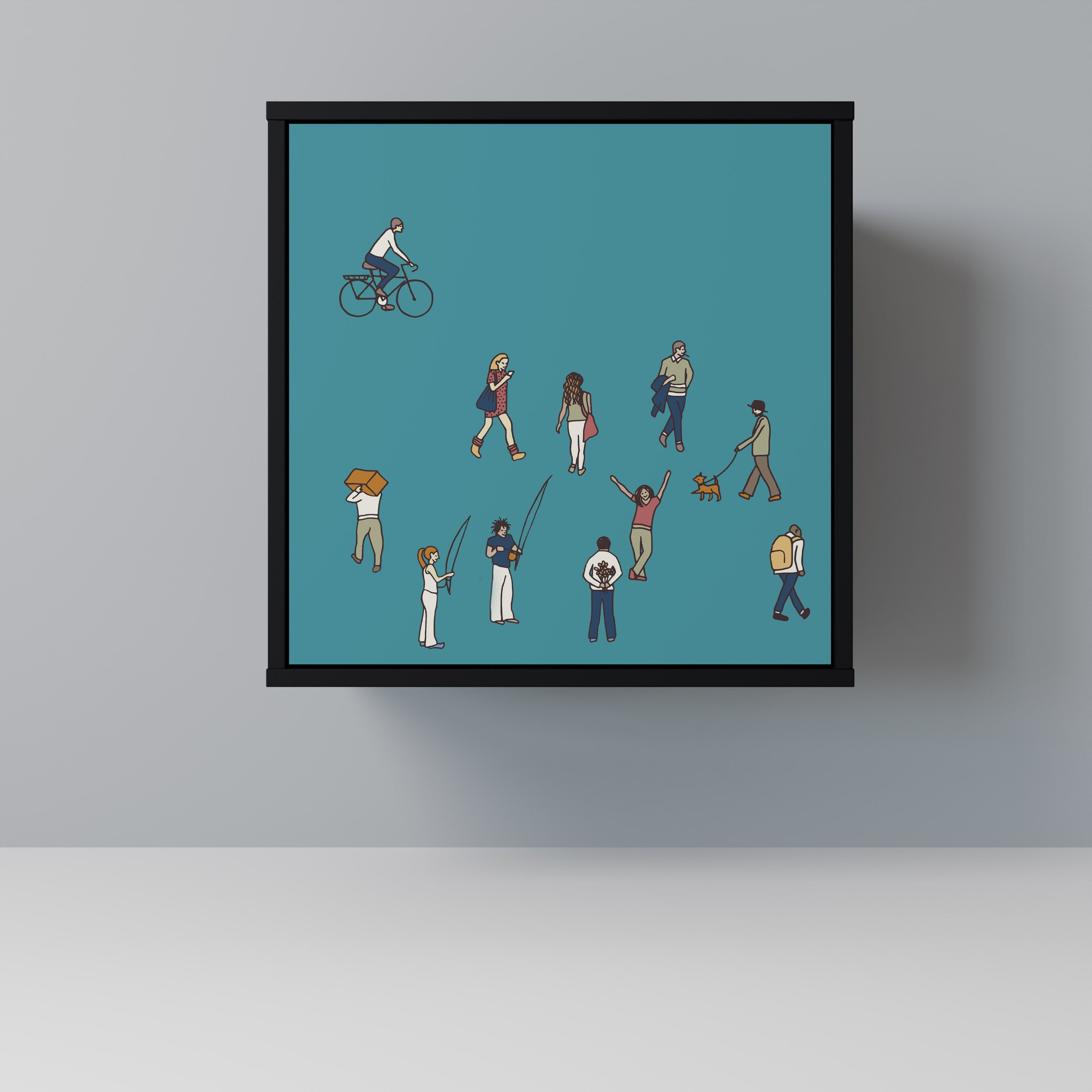 Aparador COLLECTIVE STREAM de 1 puerta en acabado negro