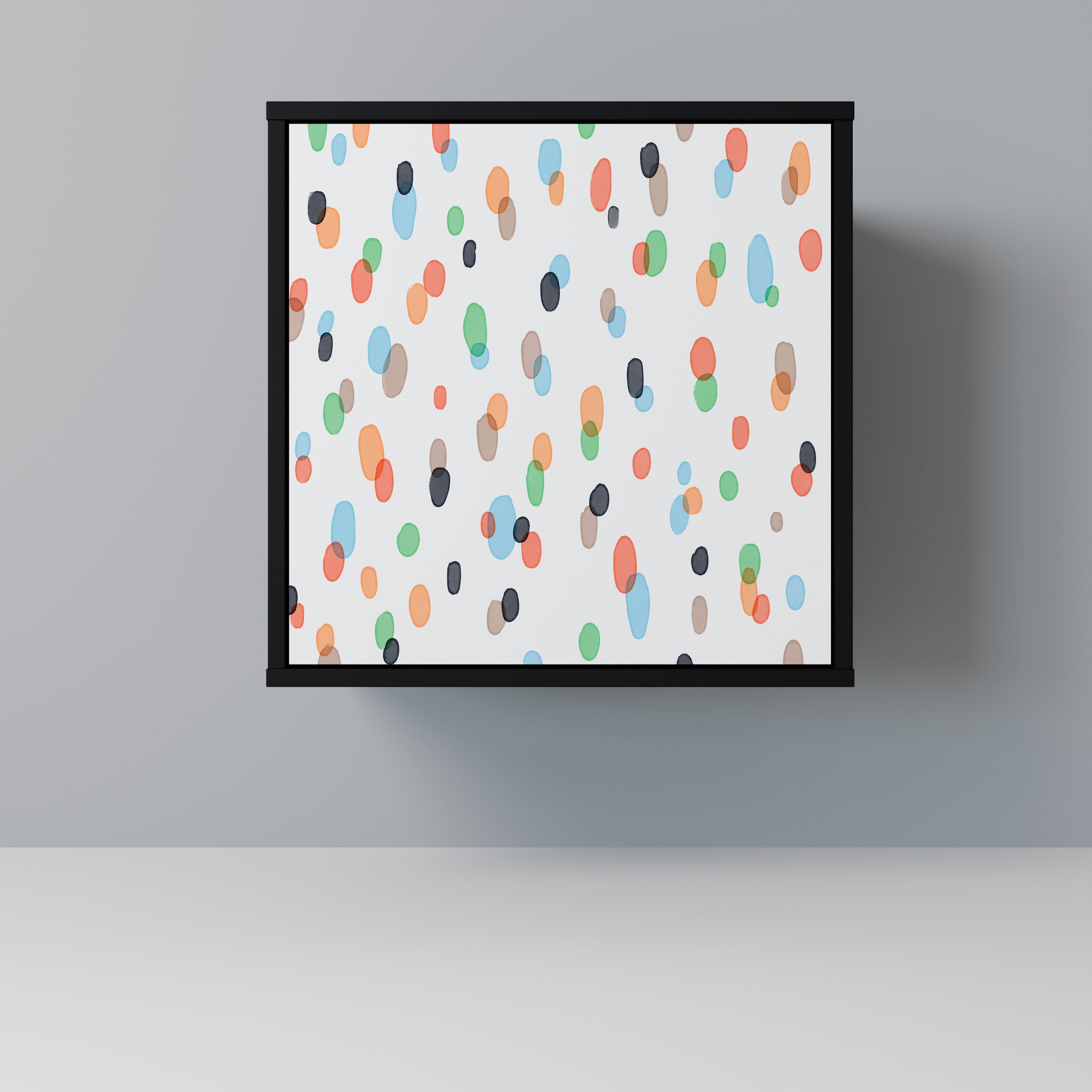 ENERGETIC SPOTS Aparador de 1 puerta en acabado negro