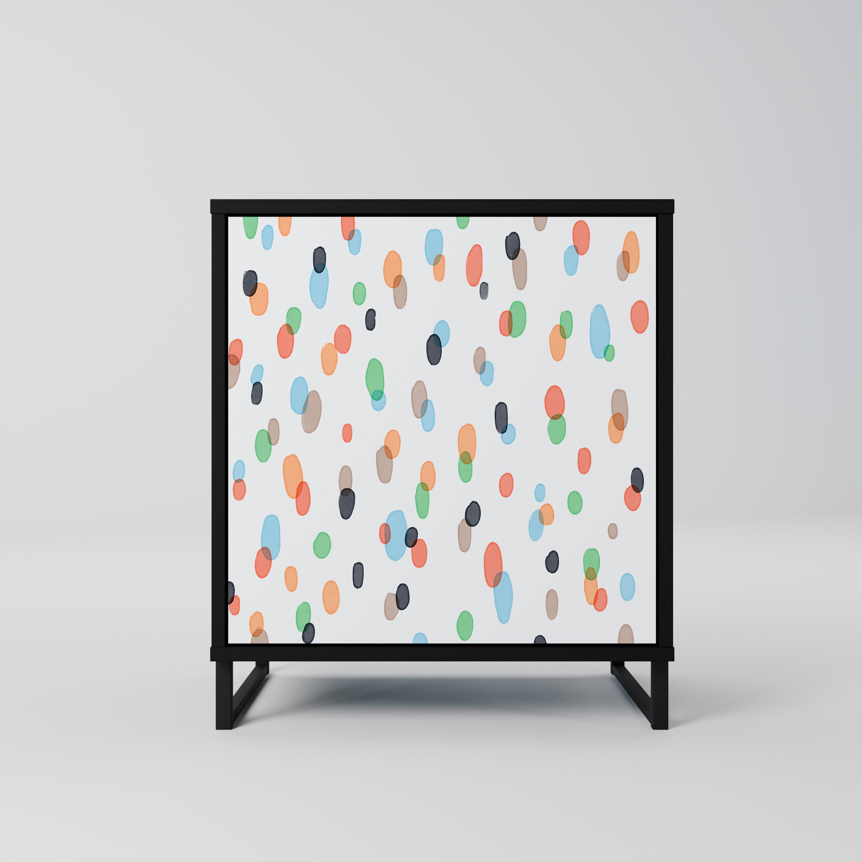 ENERGETIC SPOTS Aparador de 1 puerta en acabado negro