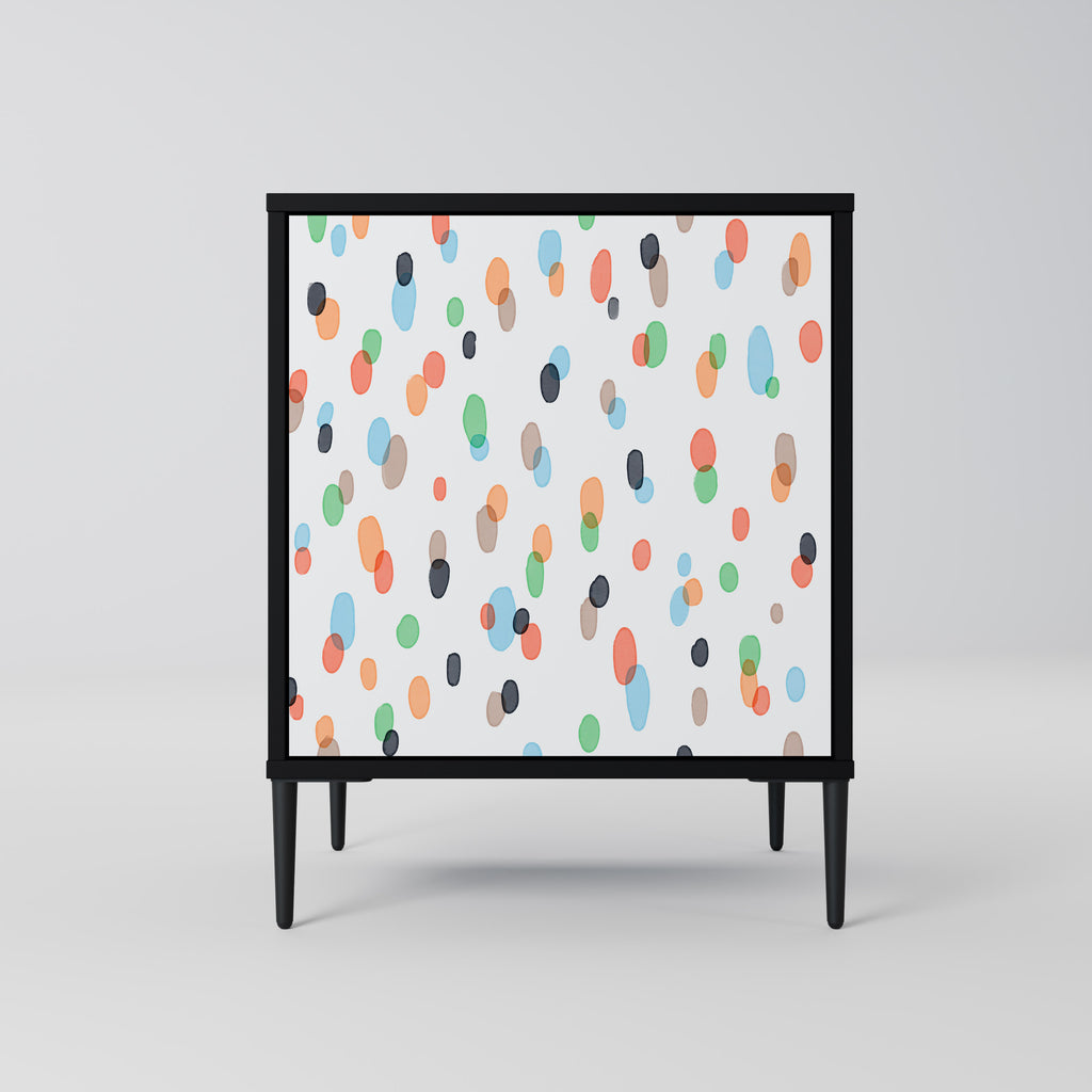 ENERGETIC SPOTS Aparador de 1 puerta en acabado negro