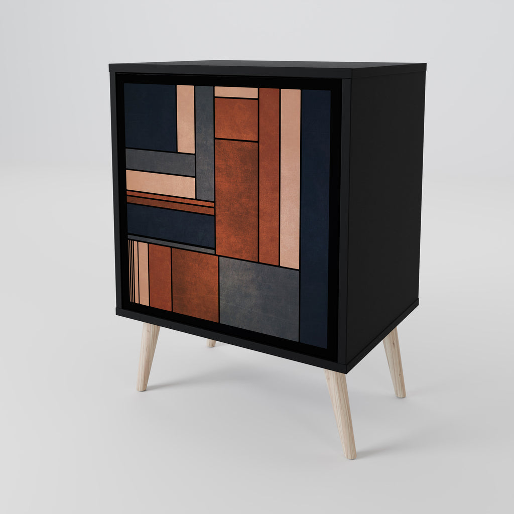 Aparador INTREPID FORMATION de 1 puerta en acabado negro