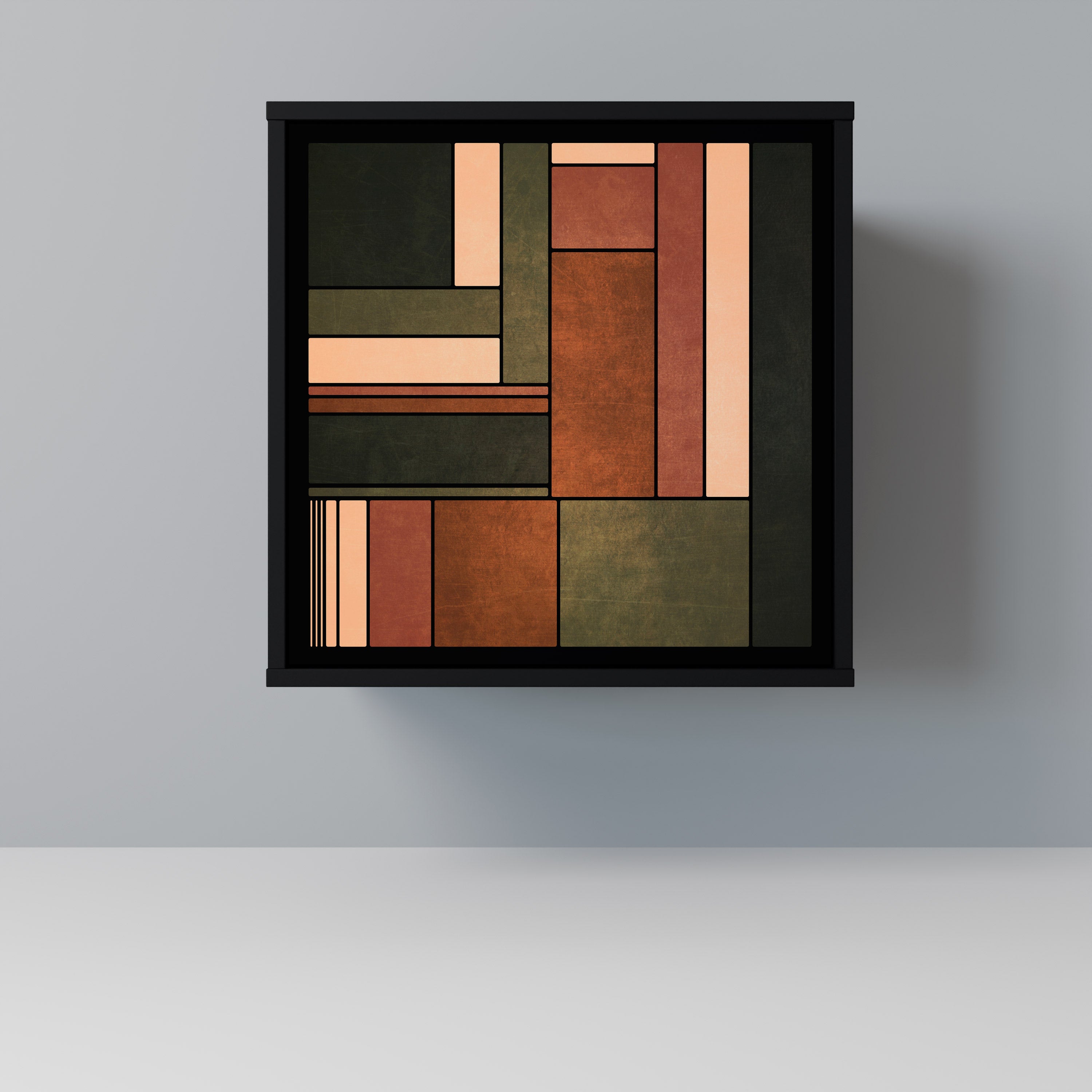 FIGURAS DE LA NATURALEZA Aparador de 1 puerta en acabado negro