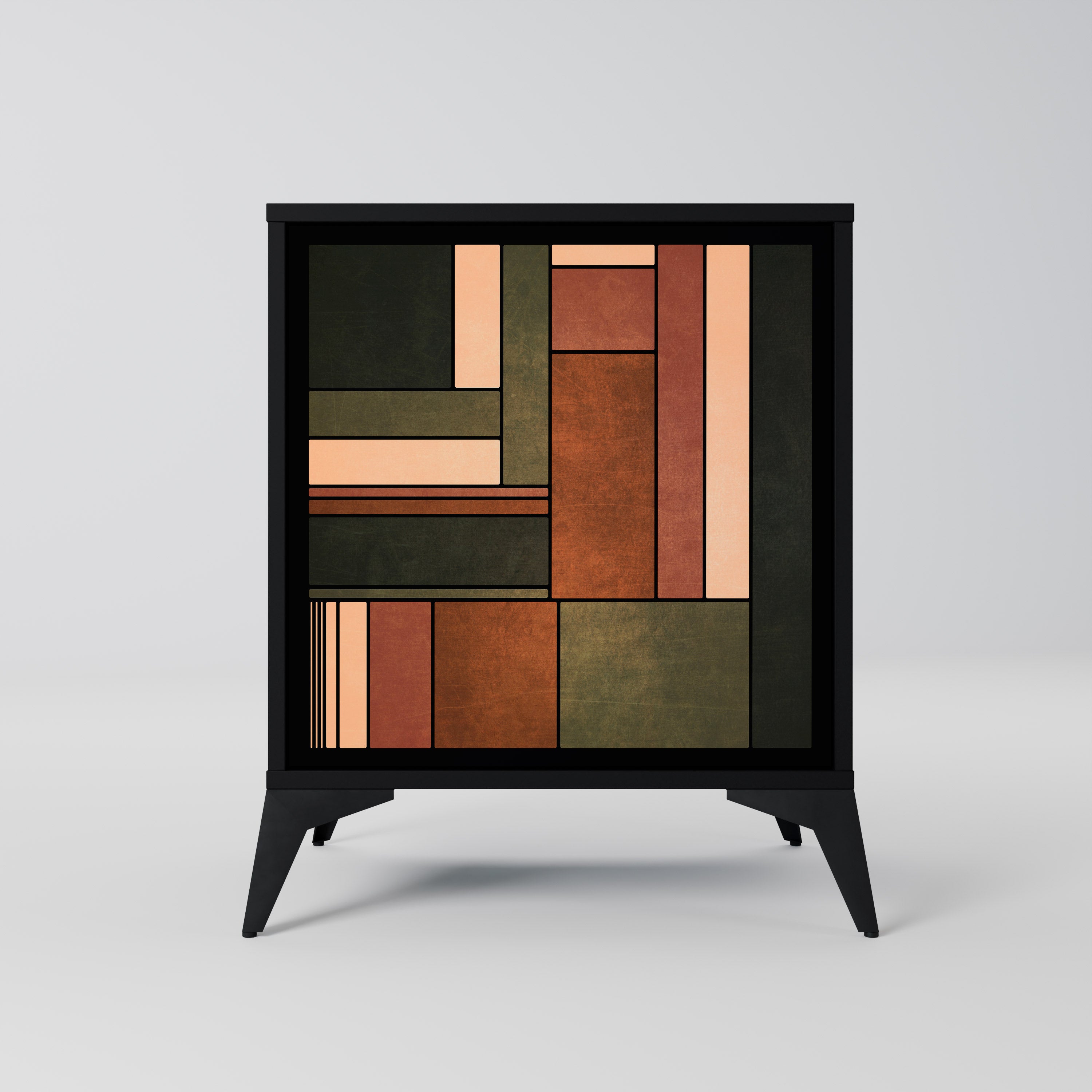 FIGURAS DE LA NATURALEZA Aparador de 1 puerta en acabado negro