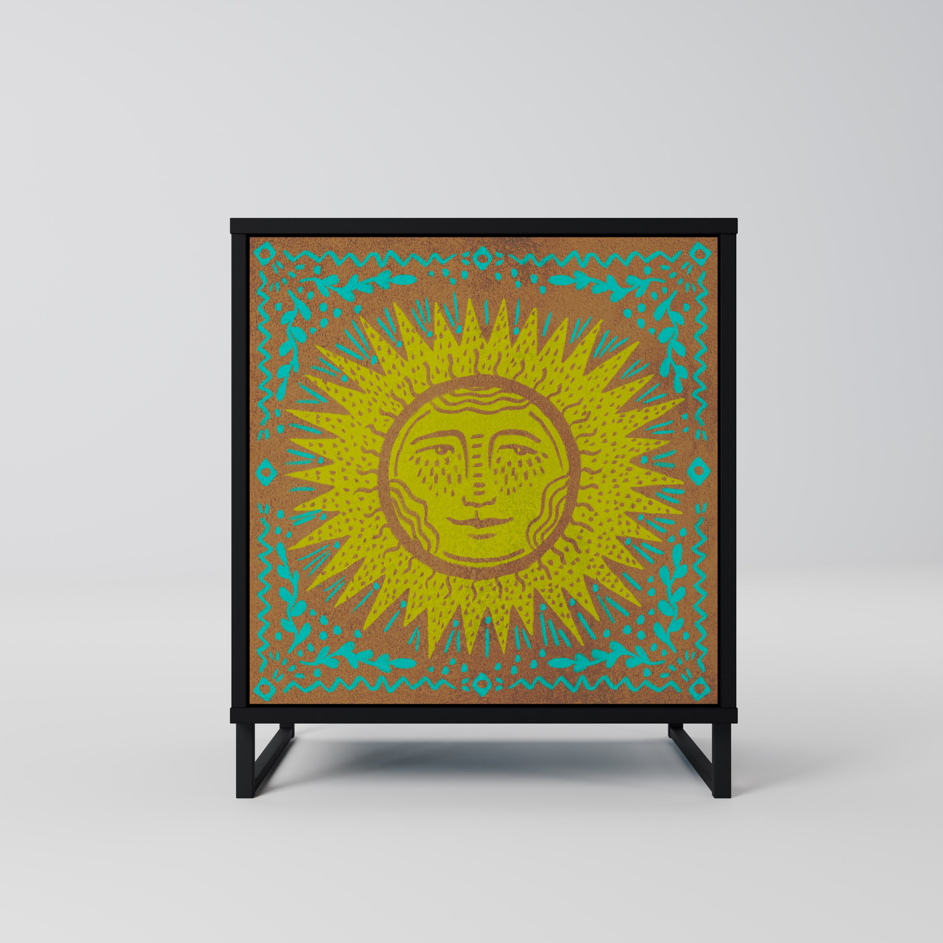 Aparador SUNSHINE EULOGY de 1 puerta en acabado negro