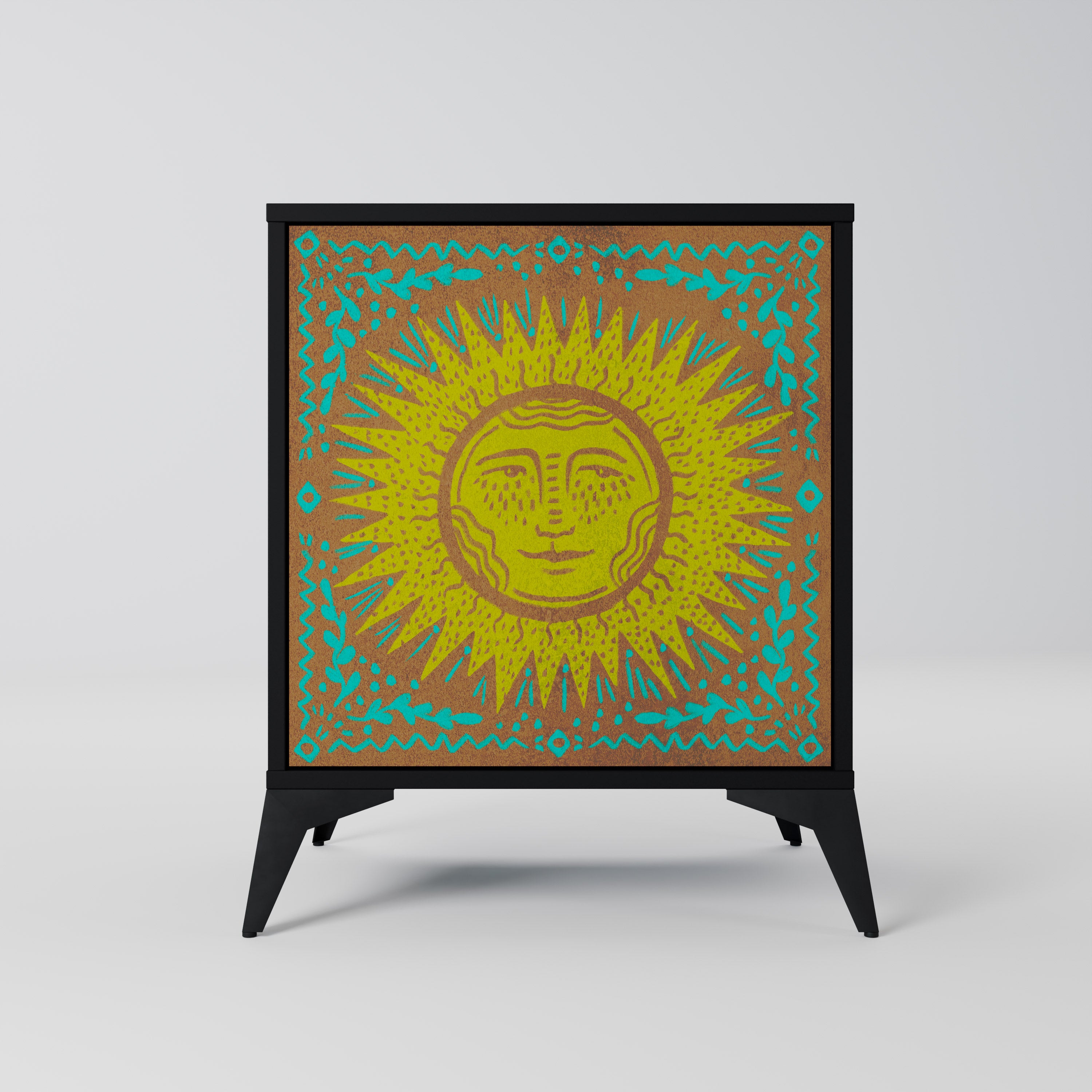 Aparador SUNSHINE EULOGY de 1 puerta en acabado negro