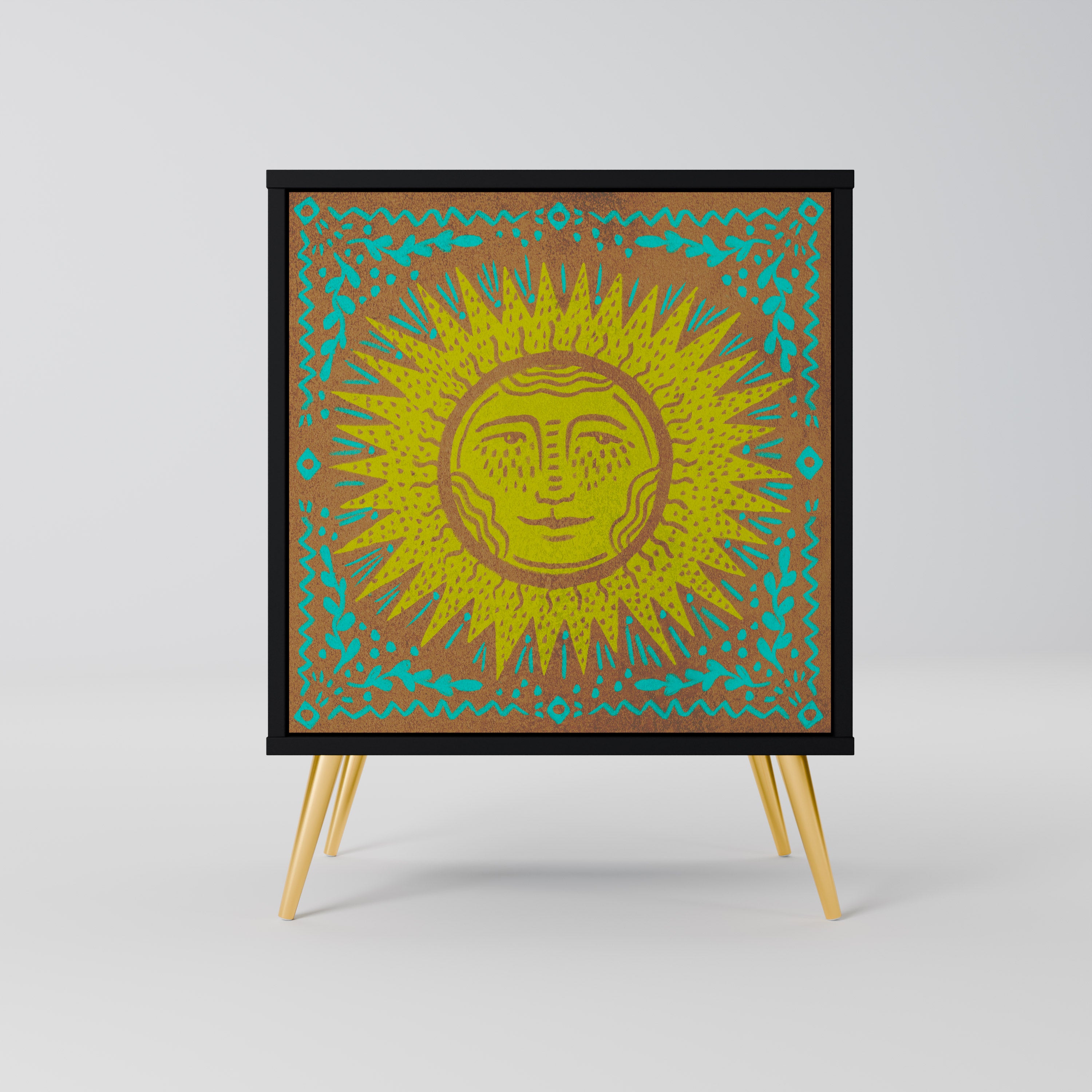 Aparador SUNSHINE EULOGY de 1 puerta en acabado negro