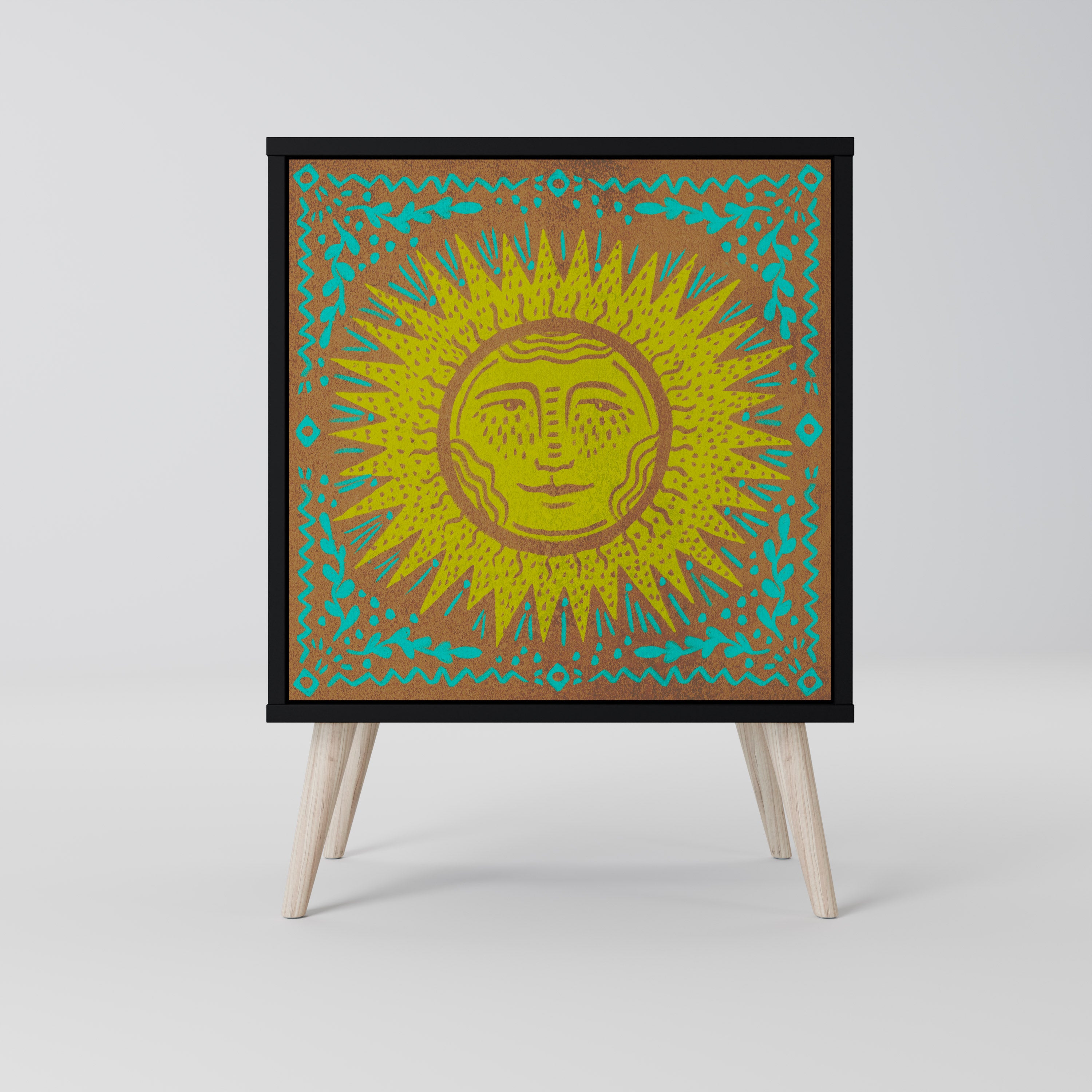 Aparador SUNSHINE EULOGY de 1 puerta en acabado negro