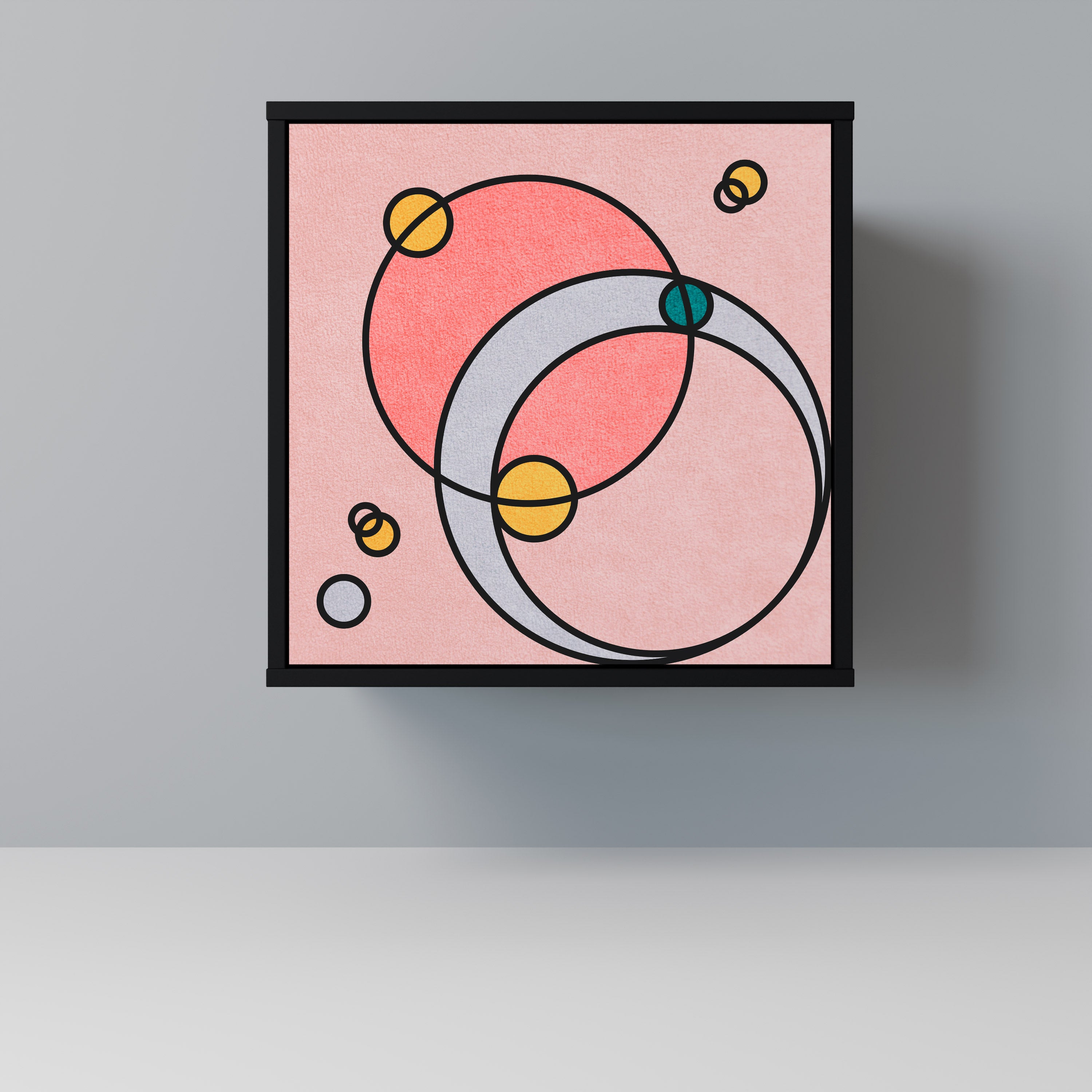 Aparador GOSSAMER ECHOES de 1 puerta en acabado negro