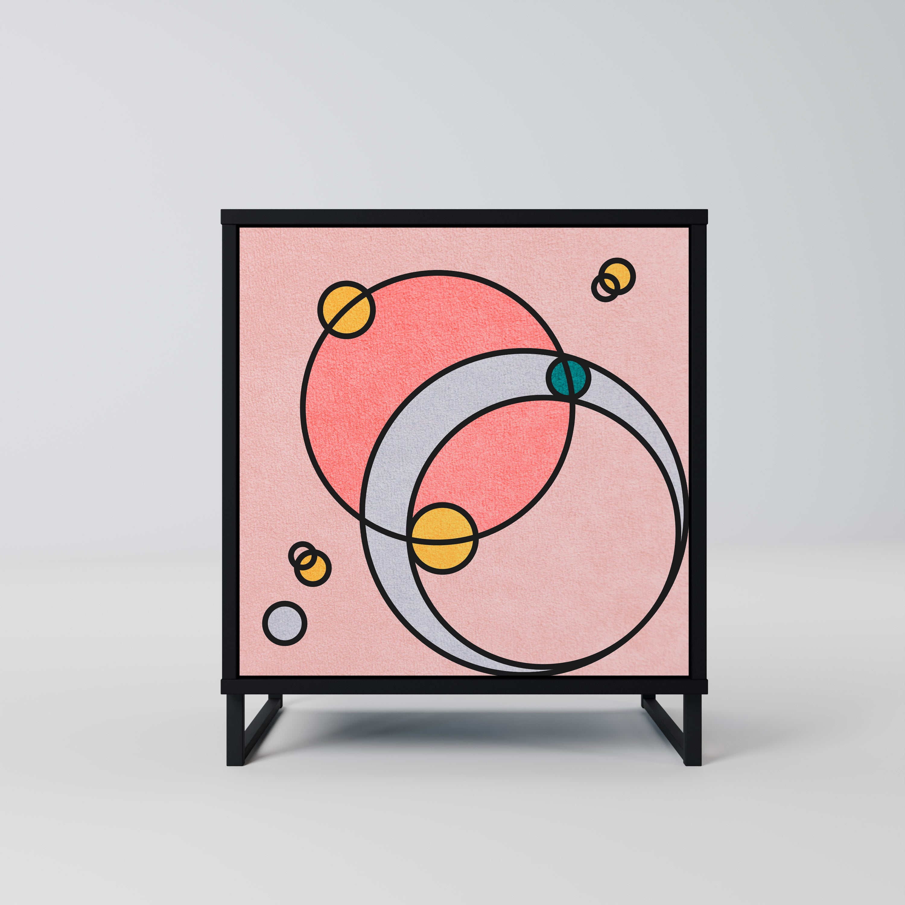 Aparador GOSSAMER ECHOES de 1 puerta en acabado negro