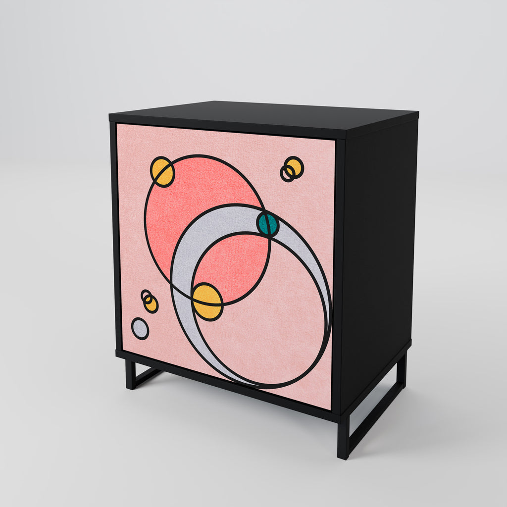 Aparador GOSSAMER ECHOES de 1 puerta en acabado negro