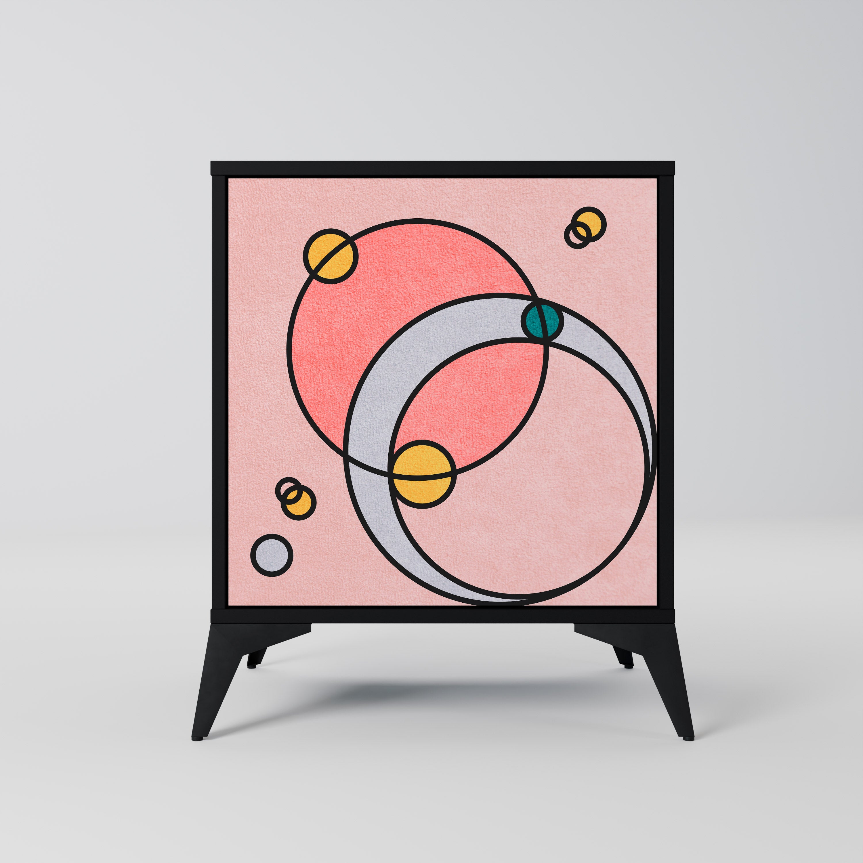 Aparador GOSSAMER ECHOES de 1 puerta en acabado negro