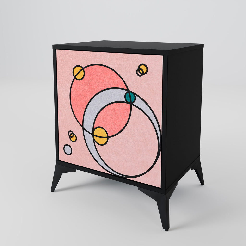 Aparador GOSSAMER ECHOES de 1 puerta en acabado negro