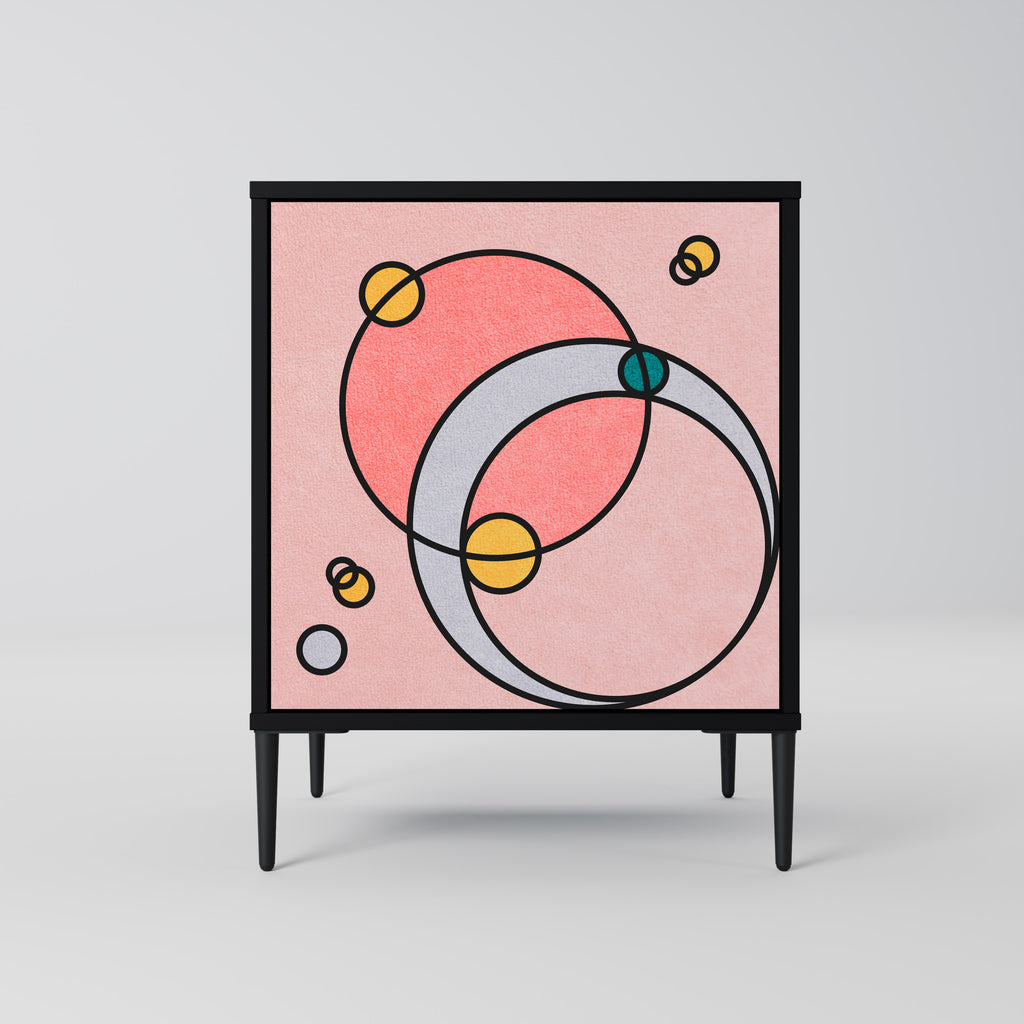 Aparador GOSSAMER ECHOES de 1 puerta en acabado negro