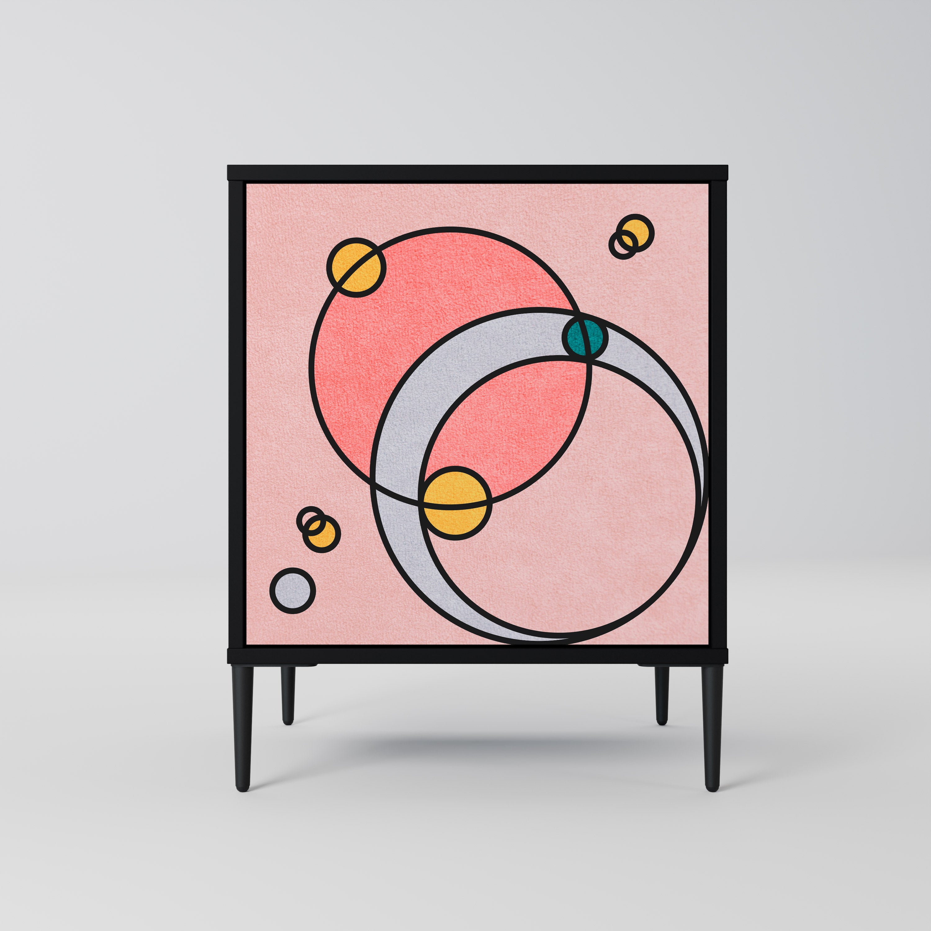 Aparador GOSSAMER ECHOES de 1 puerta en acabado negro