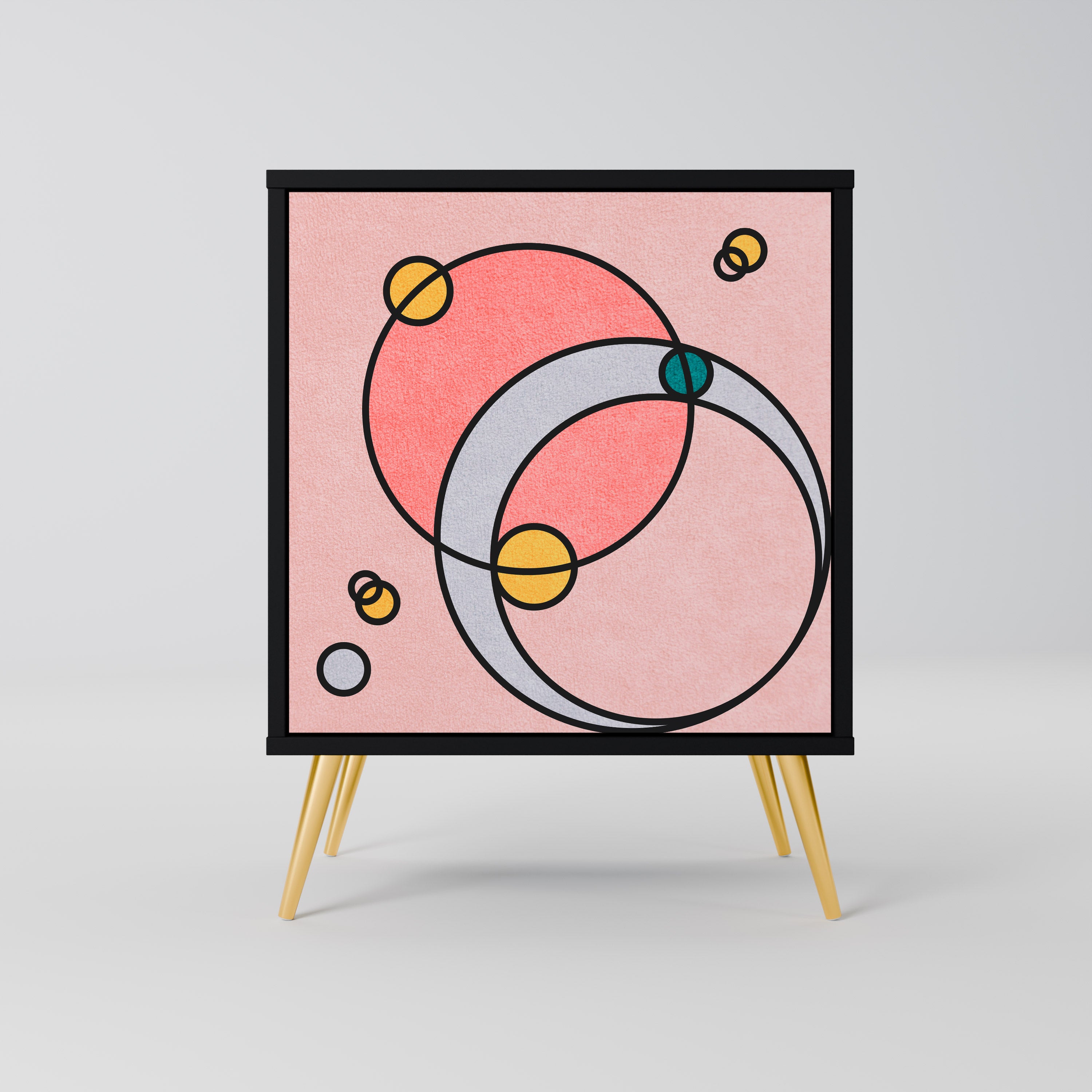 Aparador GOSSAMER ECHOES de 1 puerta en acabado negro