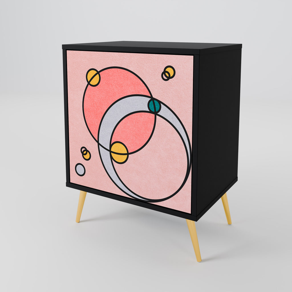 Aparador GOSSAMER ECHOES de 1 puerta en acabado negro