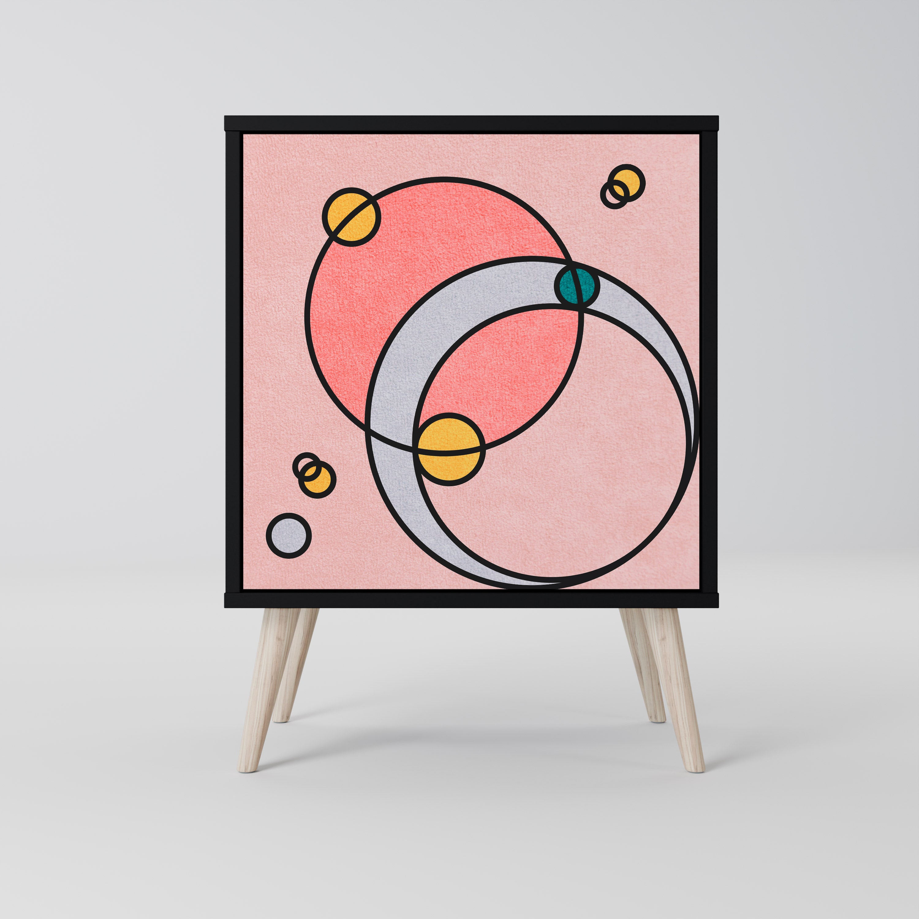 Aparador GOSSAMER ECHOES de 1 puerta en acabado negro