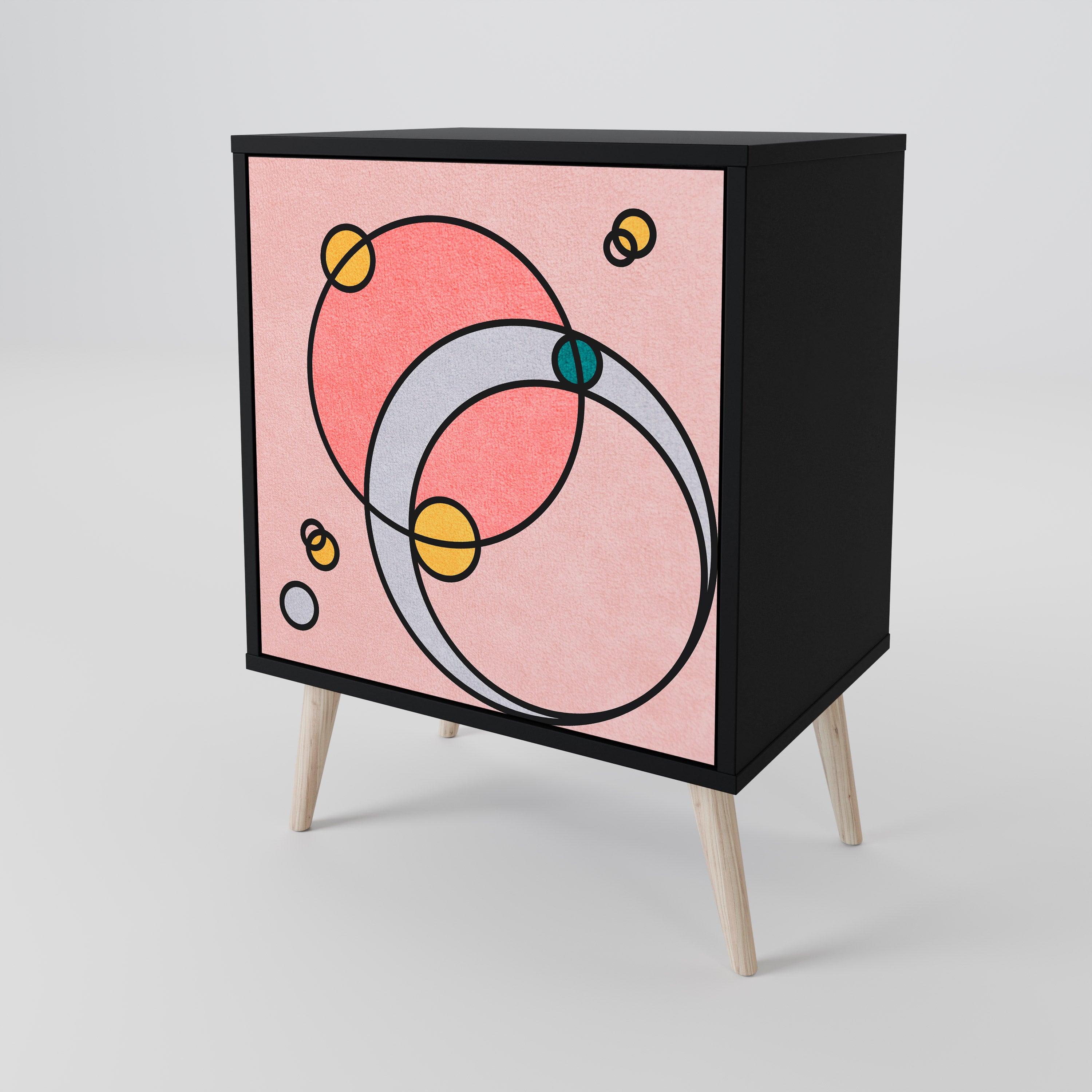 Aparador GOSSAMER ECHOES de 1 puerta en acabado negro