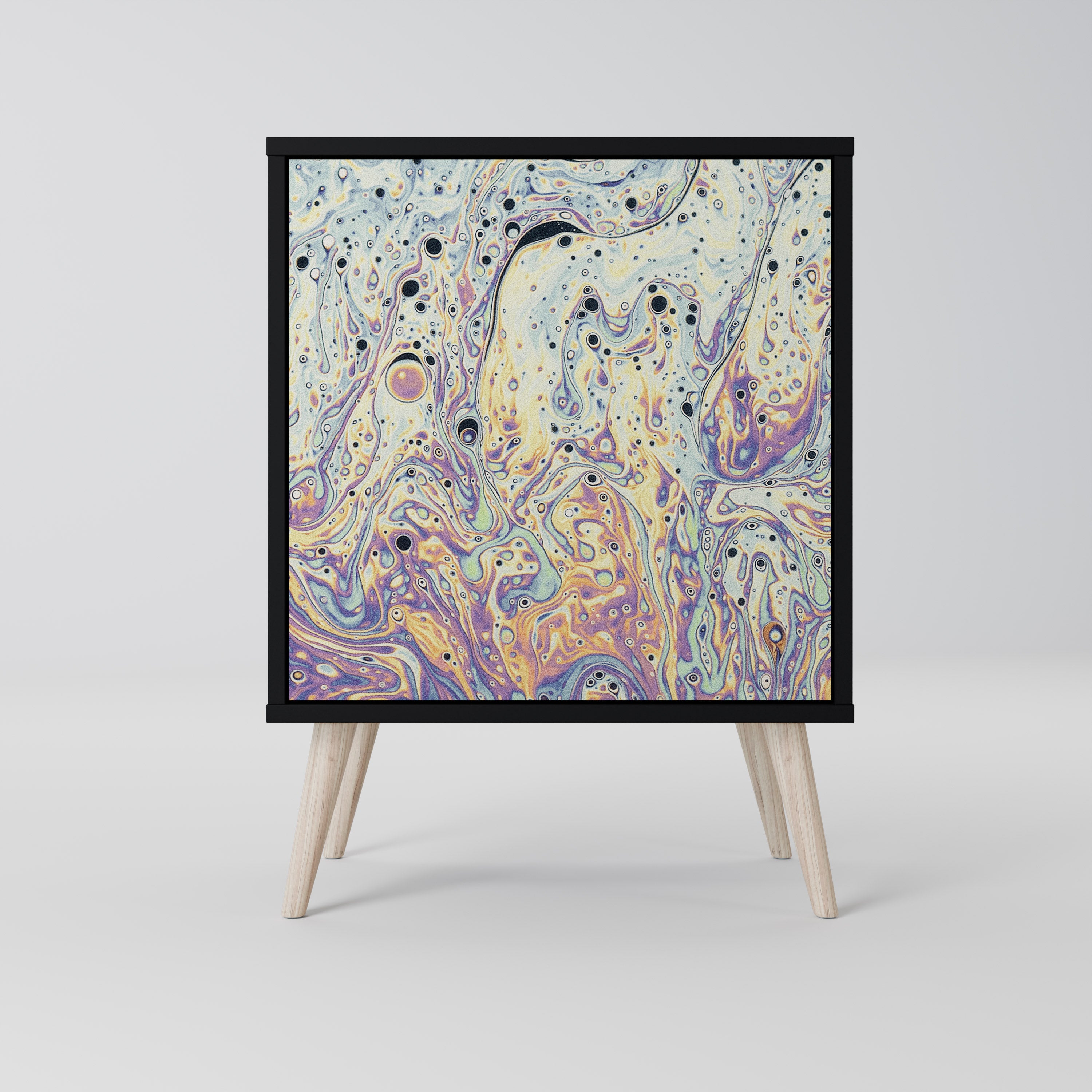 Aparador MOSAIC OF COLORS de 1 puerta en acabado negro