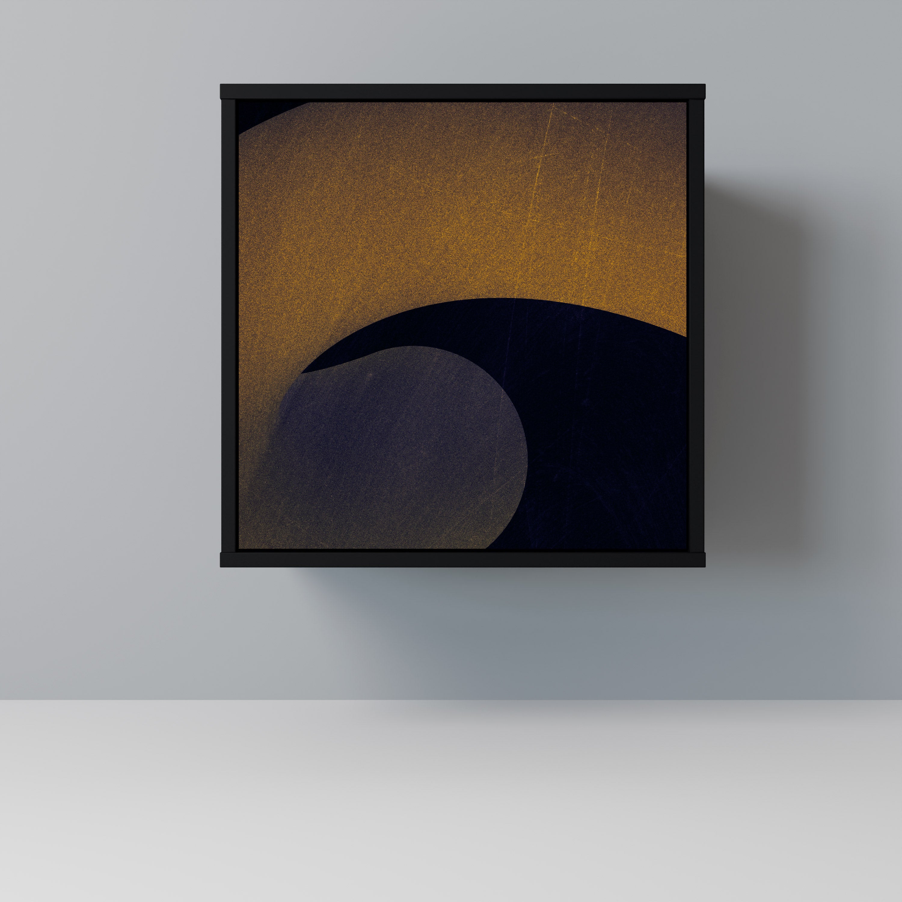 Aparador HOLLOW TIME de 1 puerta en acabado negro