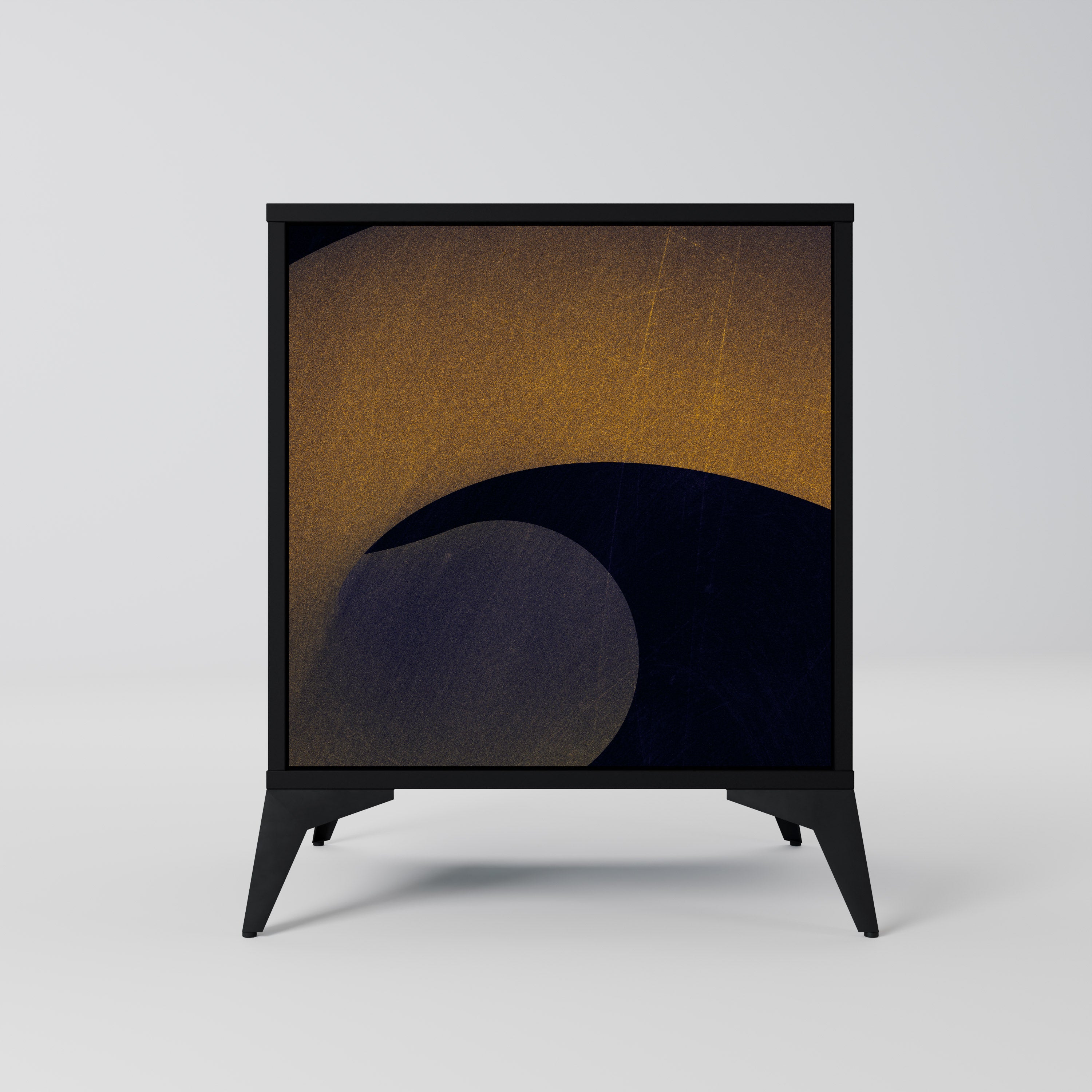 Aparador HOLLOW TIME de 1 puerta en acabado negro