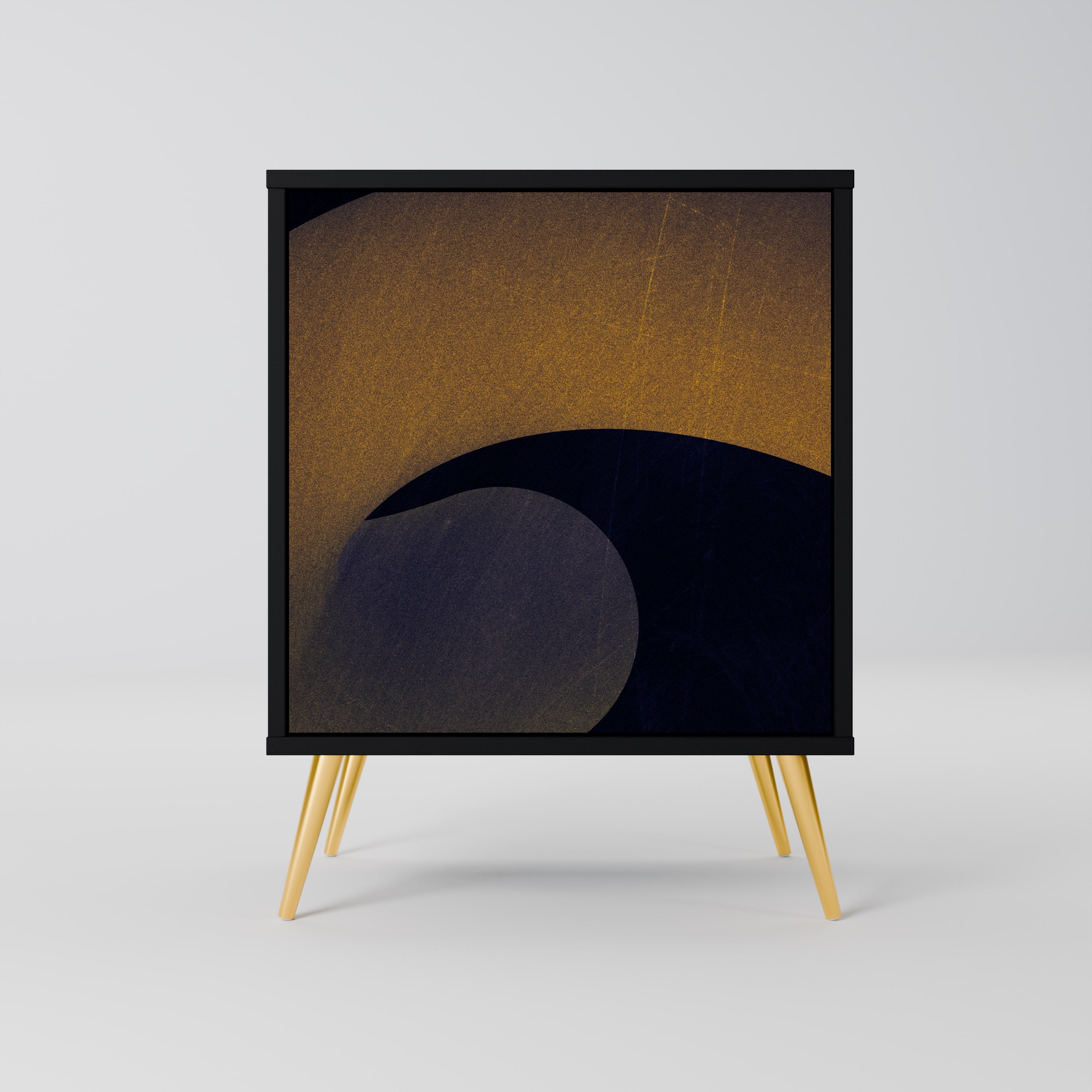 Aparador HOLLOW TIME de 1 puerta en acabado negro