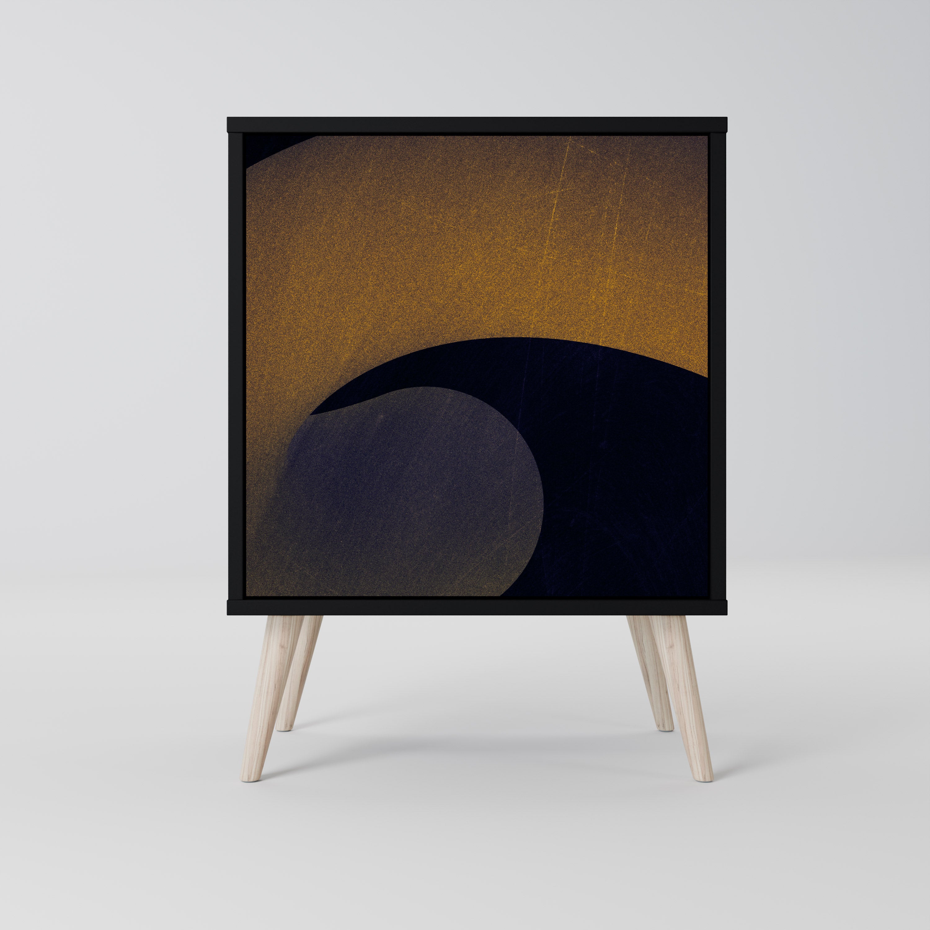 Aparador HOLLOW TIME de 1 puerta en acabado negro