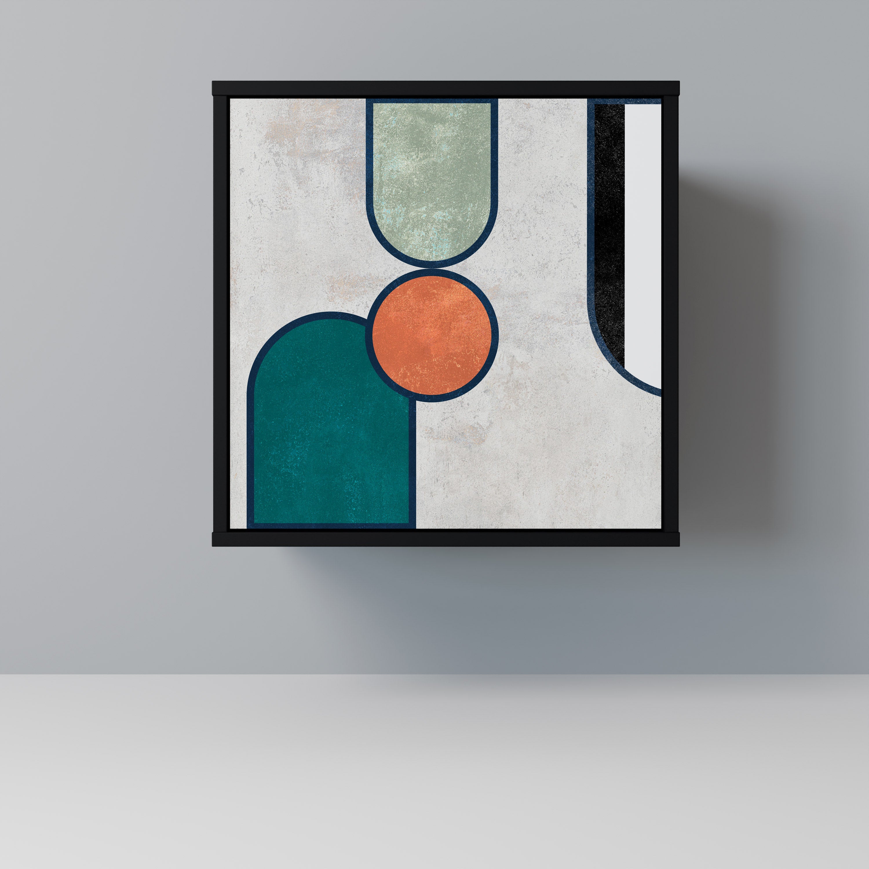 Aparador COOL STORY de 1 puerta en acabado negro