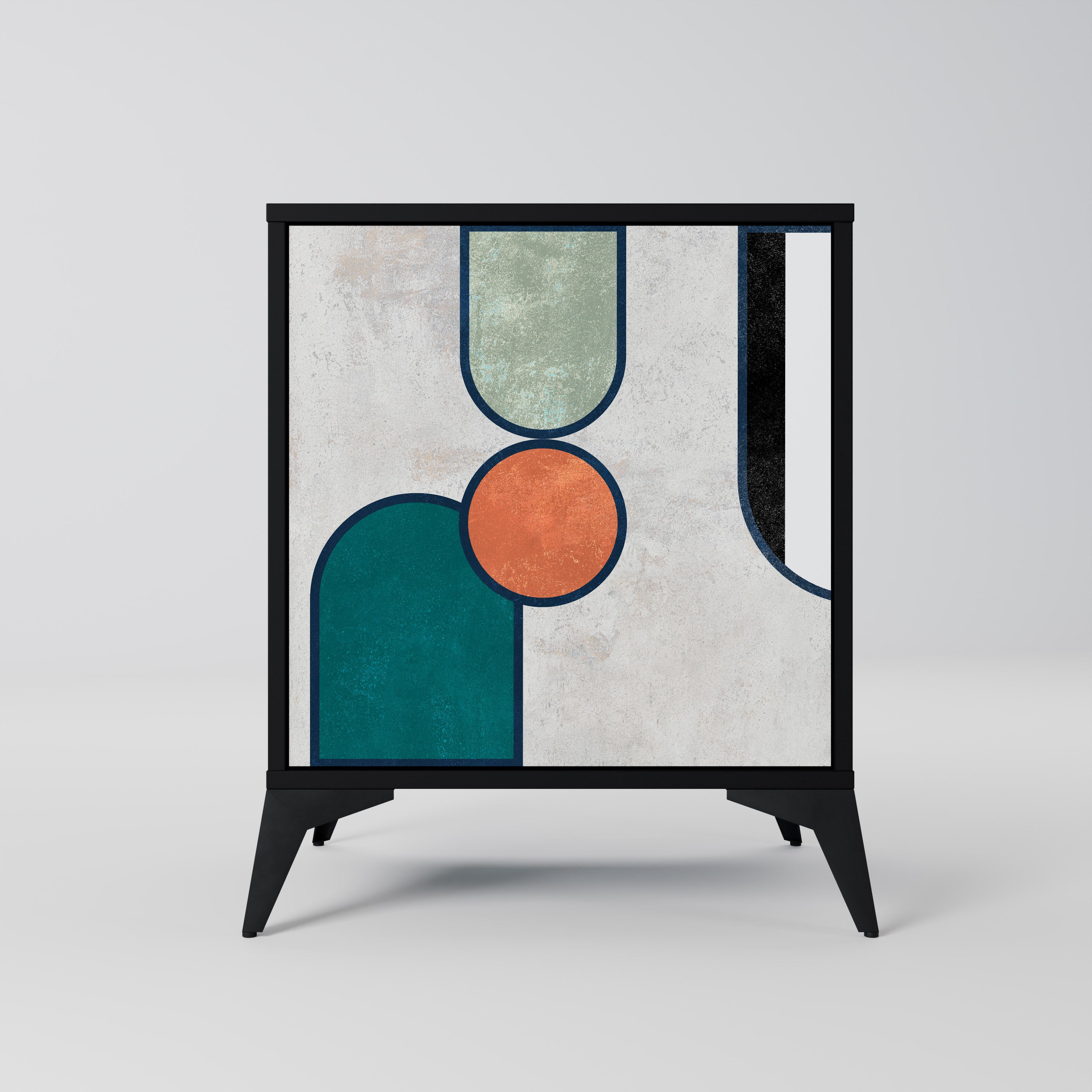 Aparador COOL STORY de 1 puerta en acabado negro